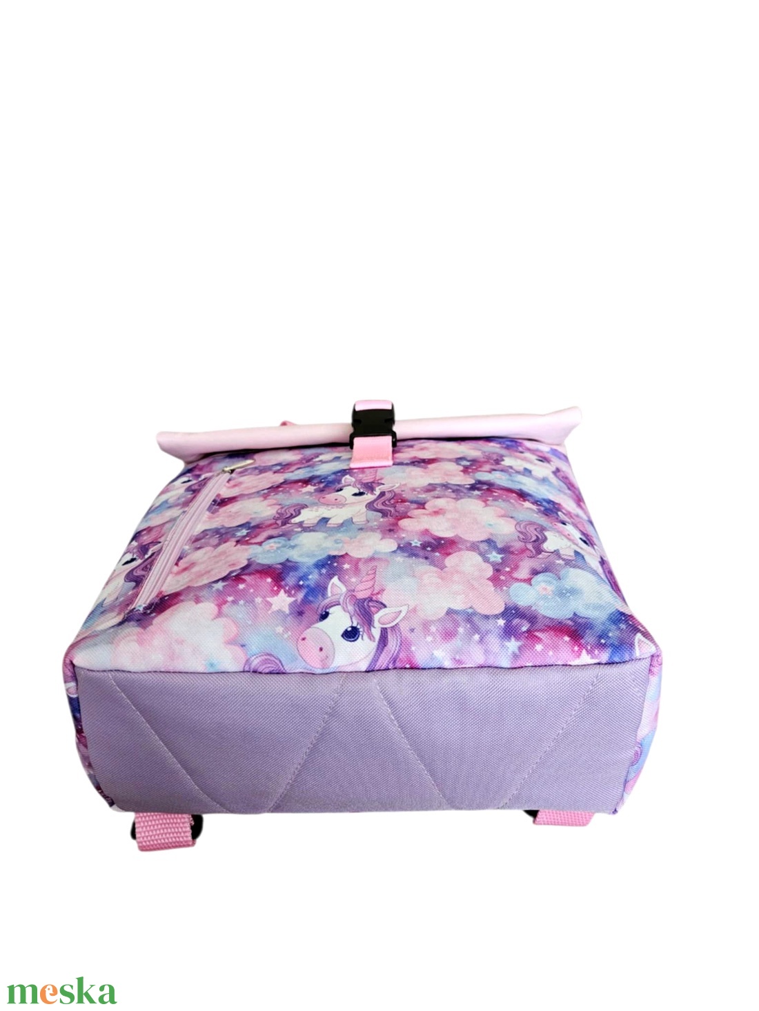 Unikornisos roll-top hátizsák - táska & tok - hátizsák - roll top hátizsák - Meska.hu