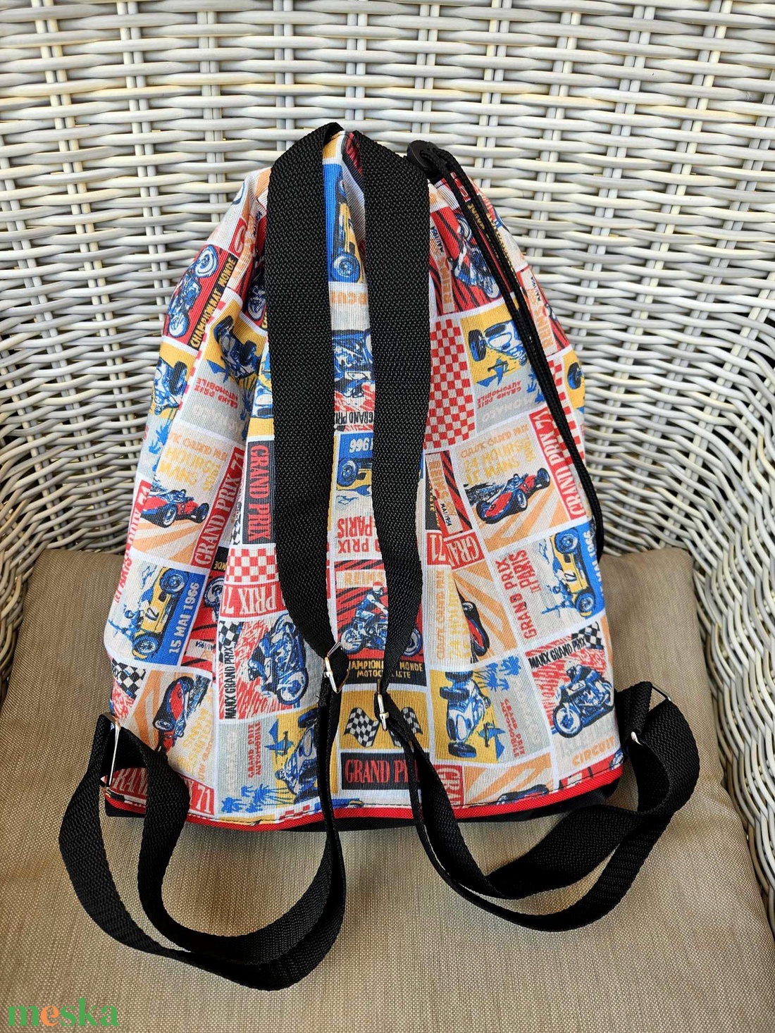 Autós-motoros fiú/férfi gymbag vízálló aljjal - táska & tok - hátizsák - iskolatáska - Meska.hu