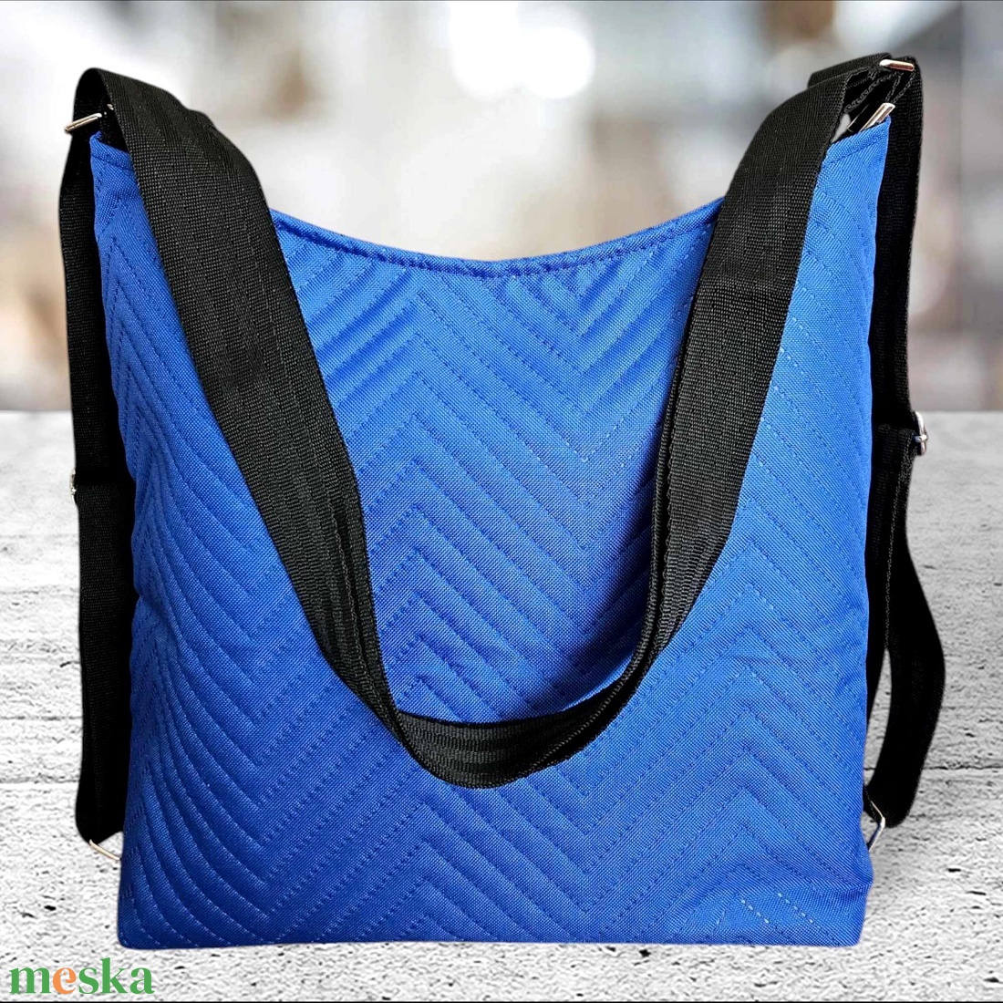 Kétfunkciós kék vízálló táska - táska & tok - kézitáska & válltáska - válltáska - Meska.hu