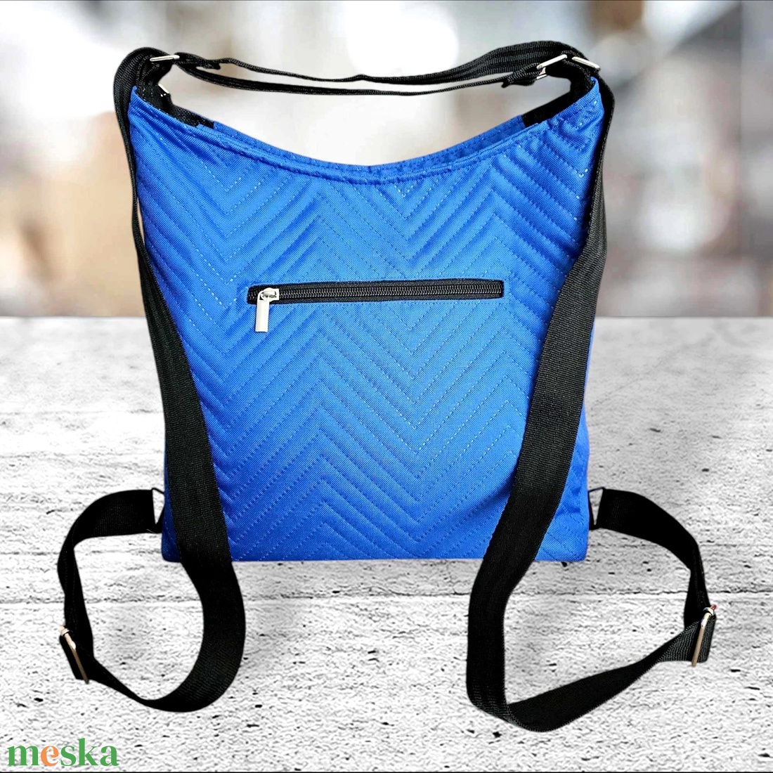 Kétfunkciós kék vízálló táska - táska & tok - kézitáska & válltáska - válltáska - Meska.hu