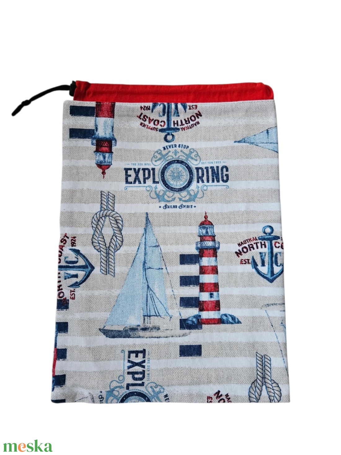 Hajó mintás bevásárló szett - táska & tok - bevásárlás & shopper táska - shopper, textiltáska, szatyor - Meska.hu