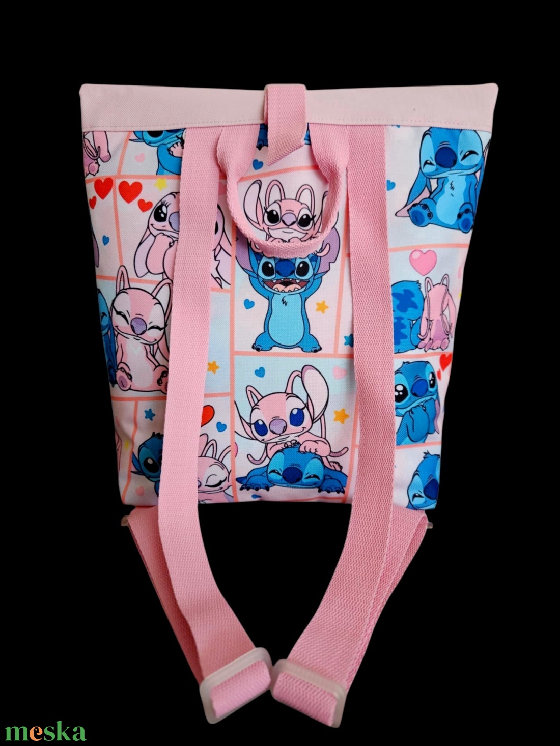 Lilo és Stitch roll-top hátizsák - táska & tok - hátizsák - roll top hátizsák - Meska.hu