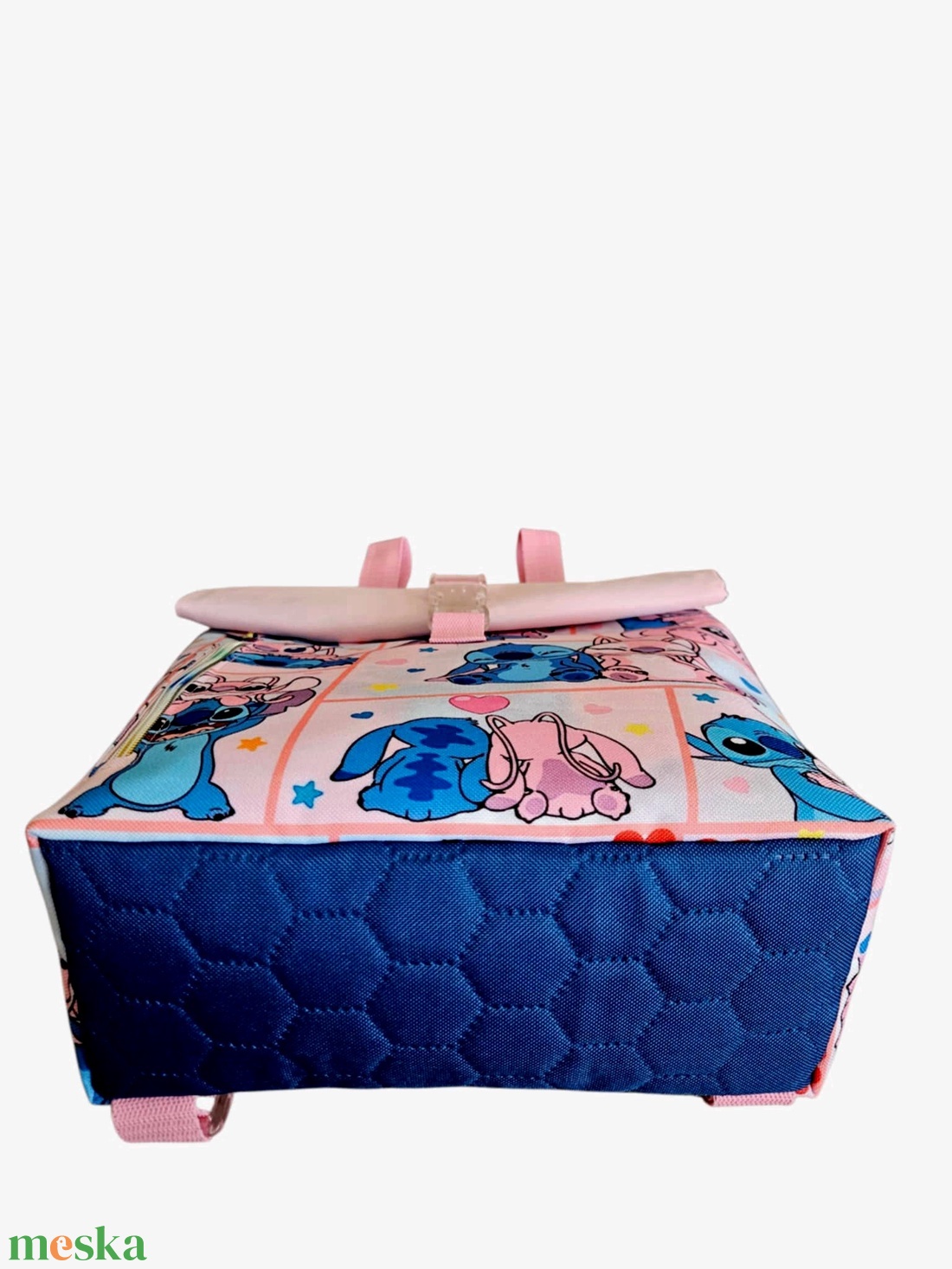 Lilo és Stitch roll-top hátizsák - táska & tok - hátizsák - roll top hátizsák - Meska.hu