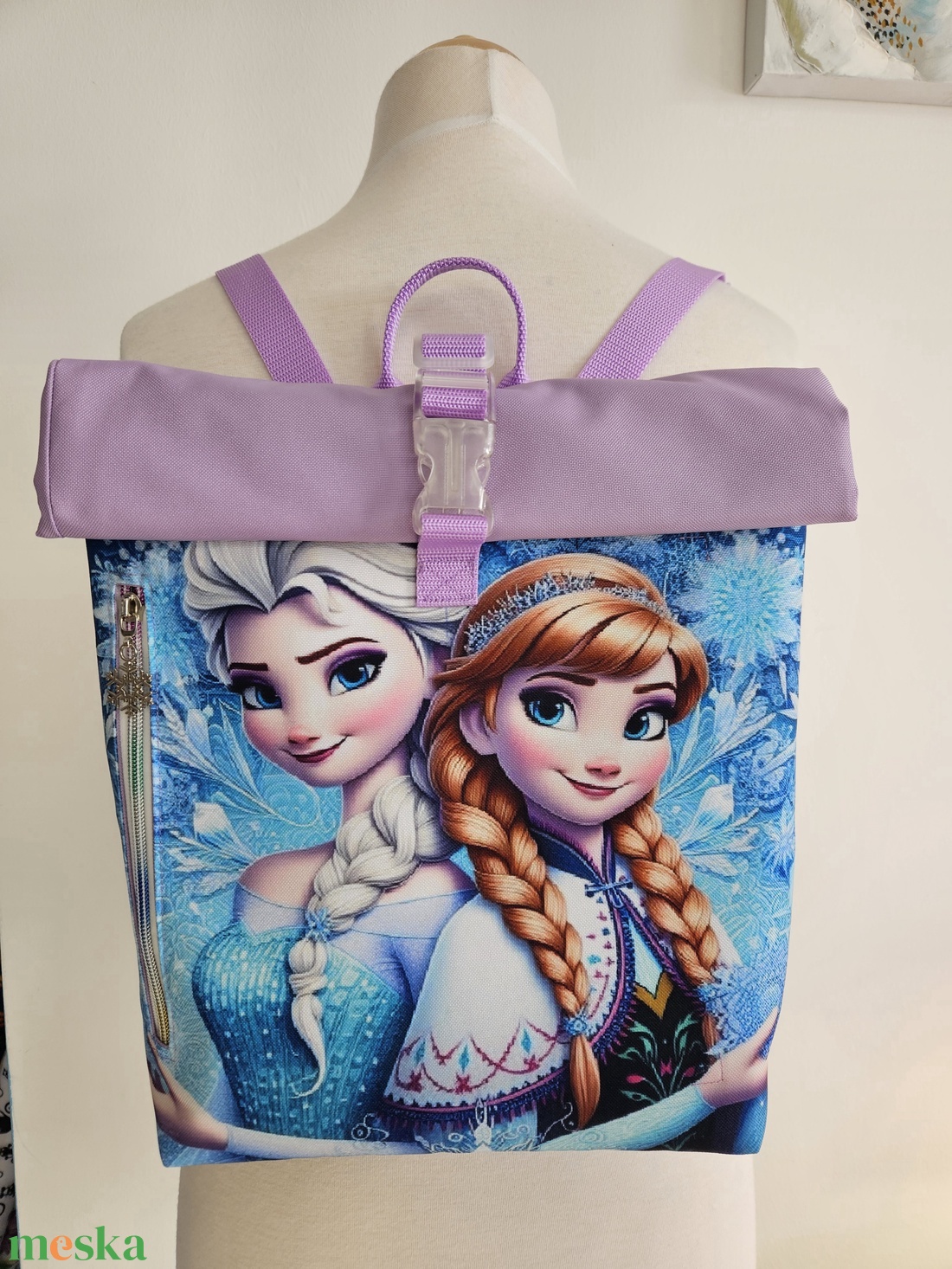 Egyedi jégvarázs roll-top hátizsák - táska & tok - hátizsák - roll top hátizsák - Meska.hu