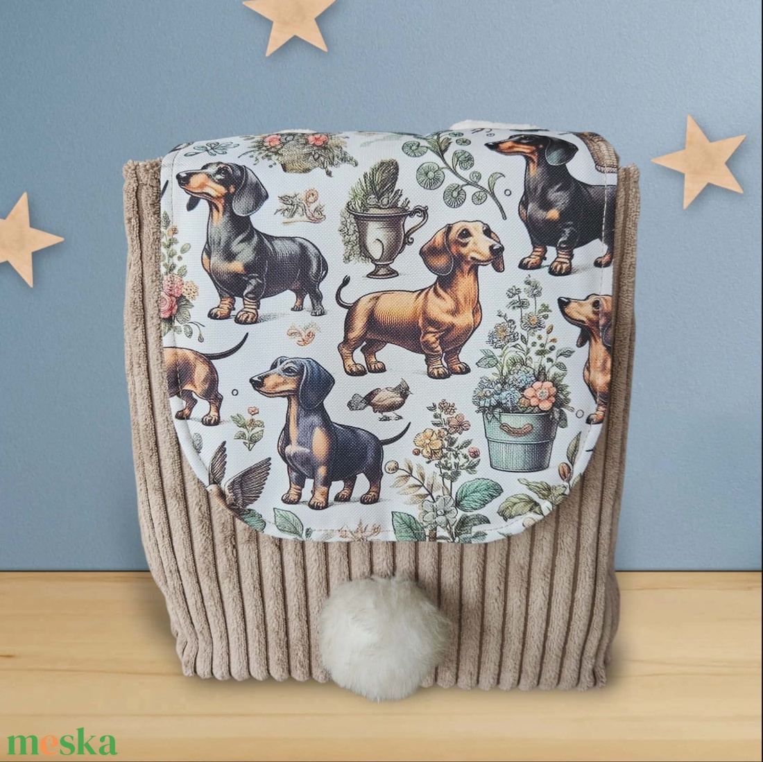 Nyuszis hátizsák vízálló béléssel - táska & tok - hátizsák - kishátizsák - Meska.hu