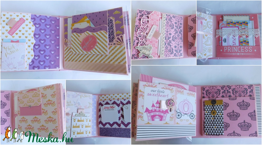 ' A mi kis hercegnőnk - interaktív scrapbook album nem babáknak, hanem kislányoknak -  - Meska.hu