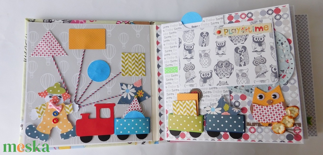 Egyedi, kézműves scrapbook babakönyv, foglalkoztató könyv gyerekeknek - játék & sport - textilkönyv & babakönyv - Meska.hu
