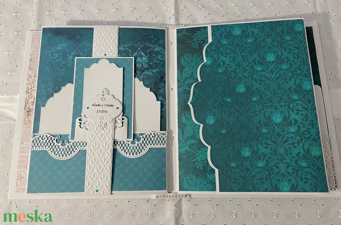 Best wishes! egyedi, kézműves esküvői vagy évfordulós scrapbook album