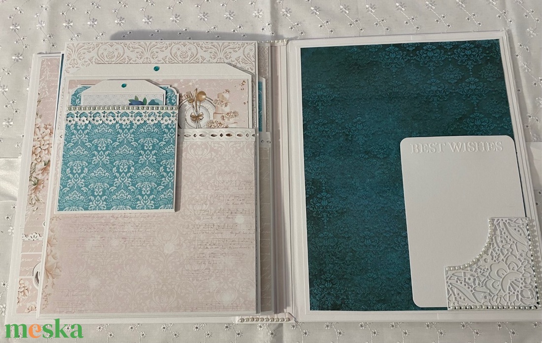 Best wishes! egyedi, kézműves esküvői vagy évfordulós scrapbook album