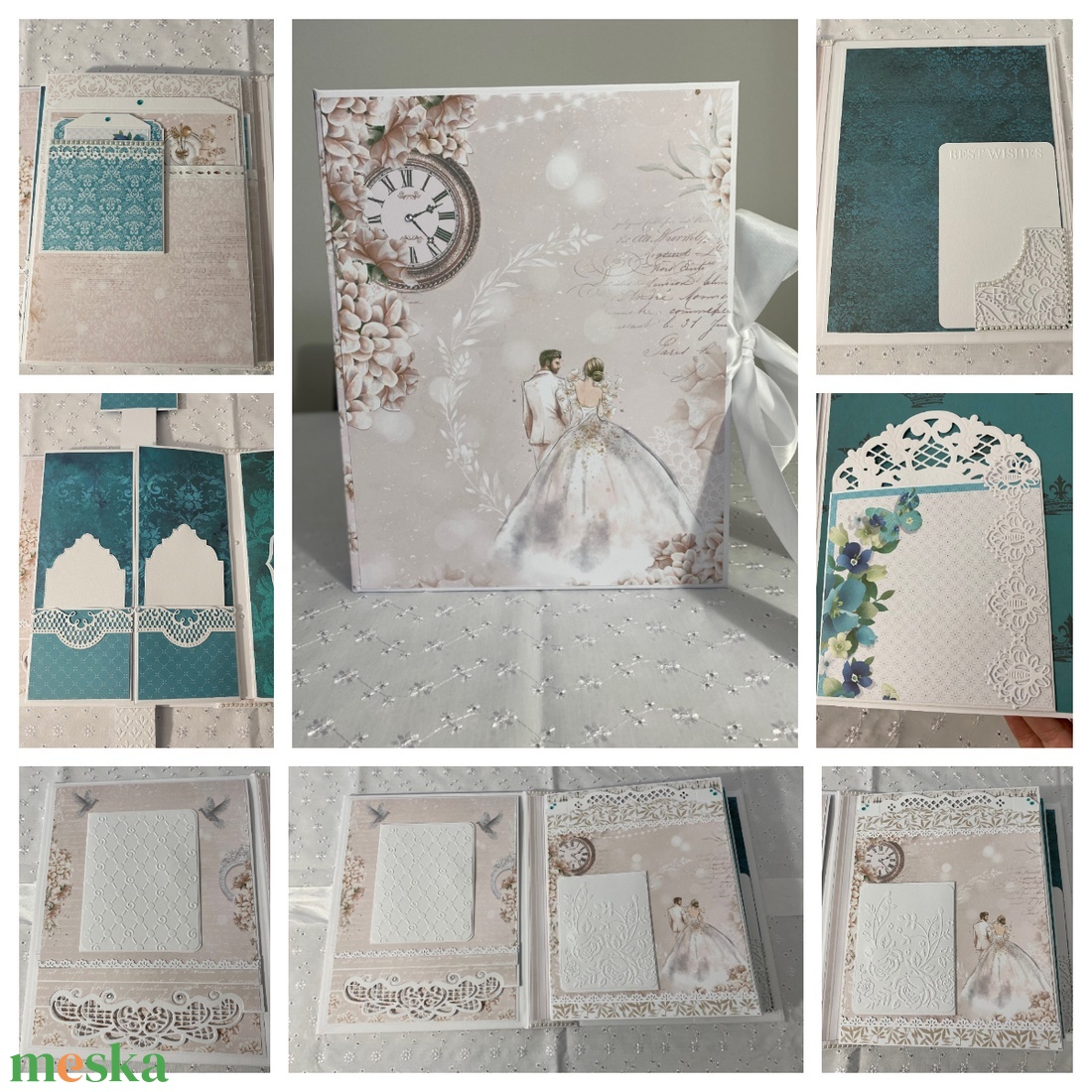 Best wishes! egyedi, kézműves esküvői vagy évfordulós scrapbook album