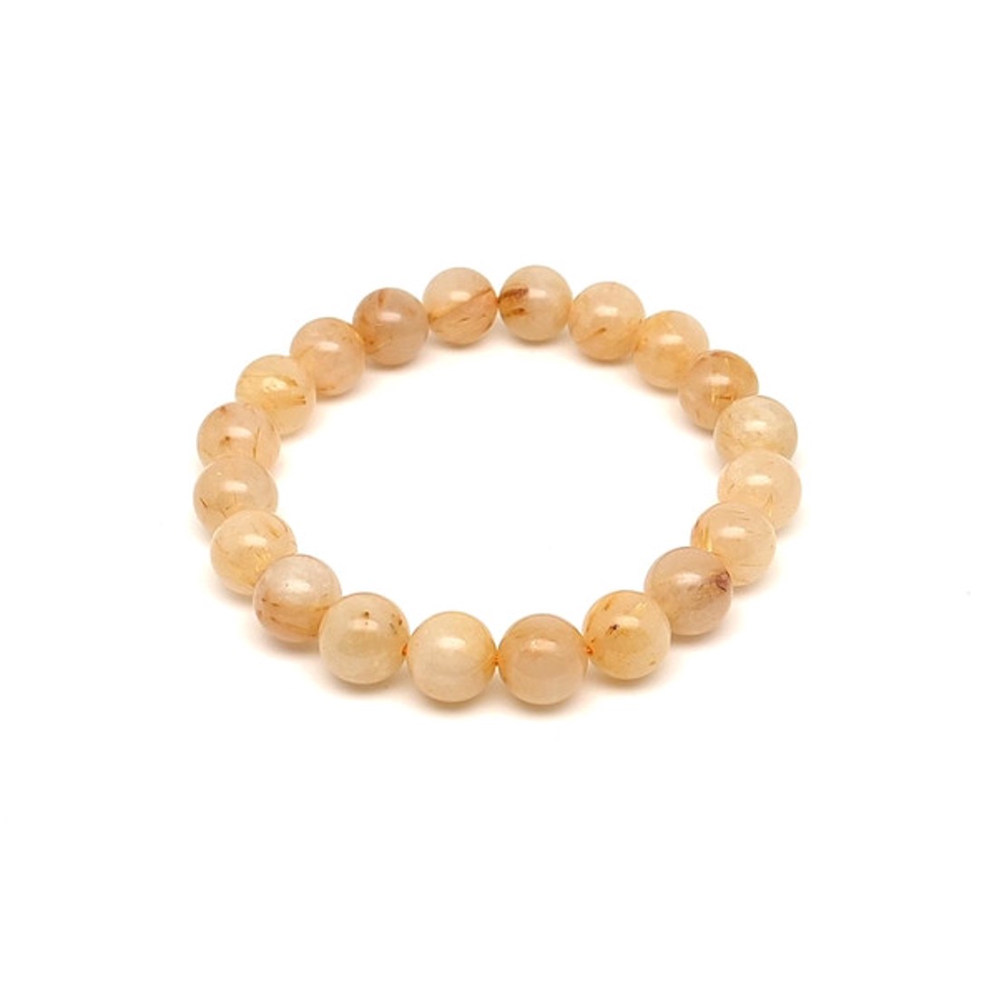 A minőségű rutilkvarc golyós ásvány karkötő 9�10mm - ékszer - karkötő - ásványkarkötő - Meska.hu