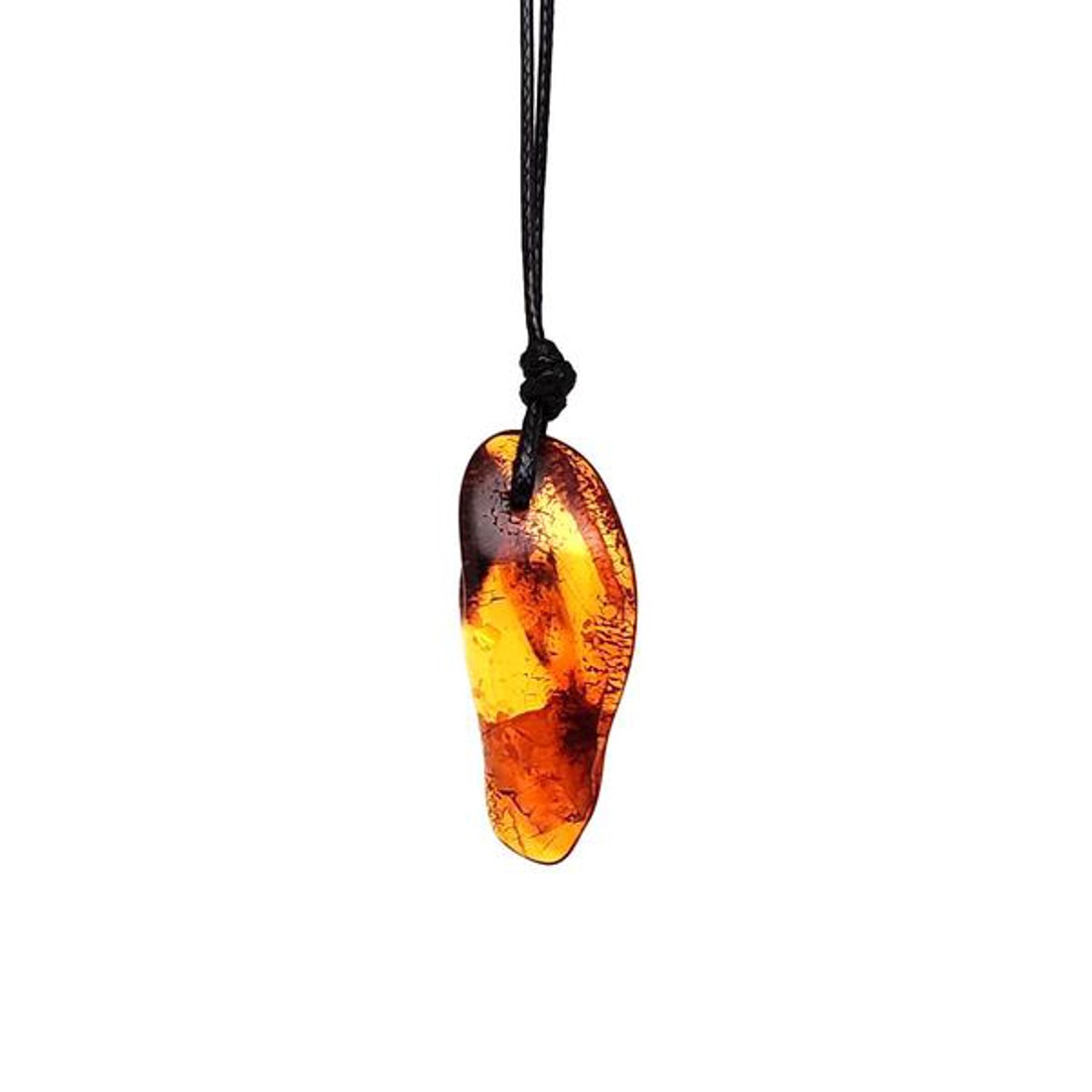 Borostyán állítható dobcsiszolat nyaklánc 2-3cm - ékszer - nyaklánc - medálos nyaklánc - Meska.hu