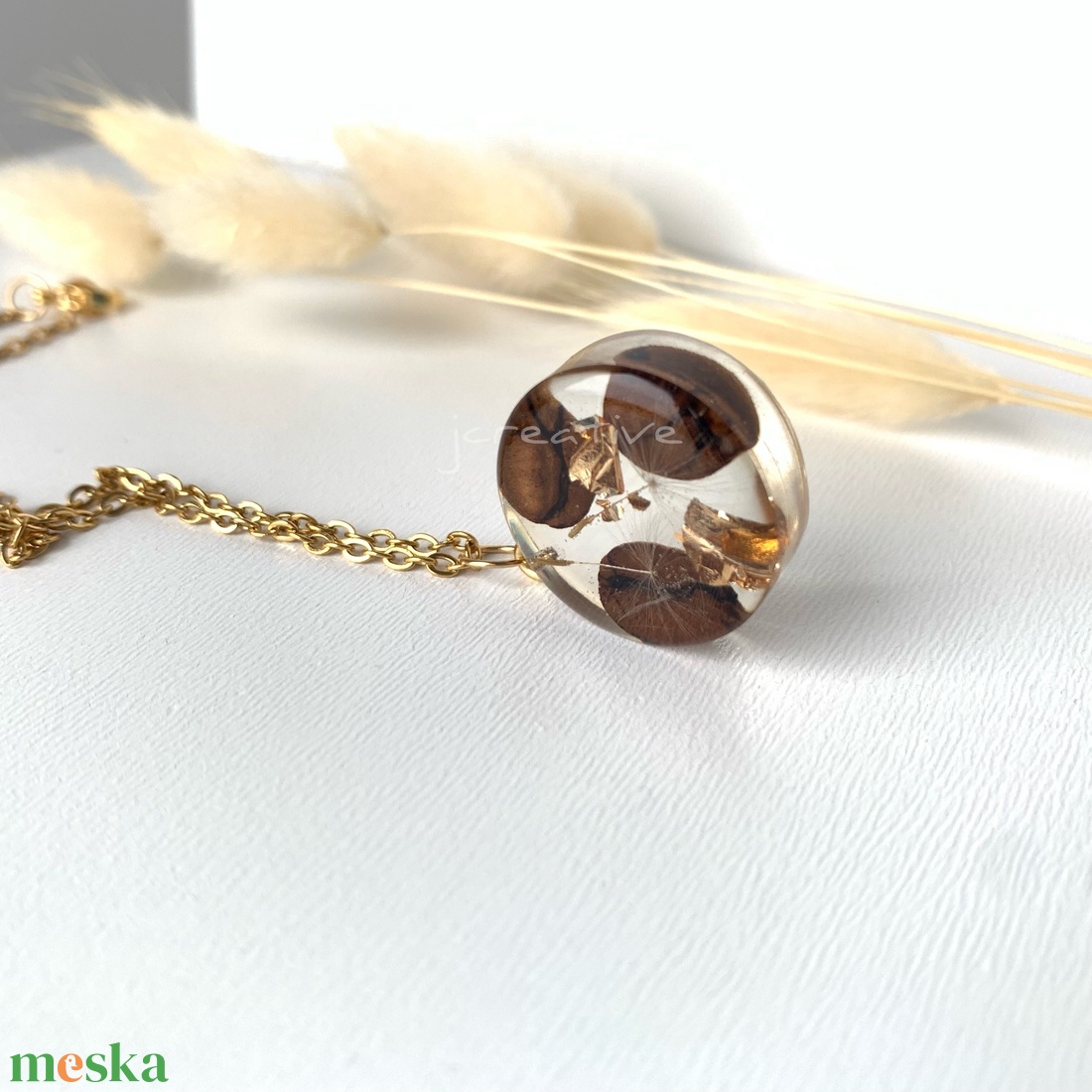 Kávészem epoxy medál - ékszer - nyaklánc - medálos nyaklánc - Meska.hu Kávészem epoxy medál - ékszer - nyaklánc - medálos nyaklánc - Meska.hu