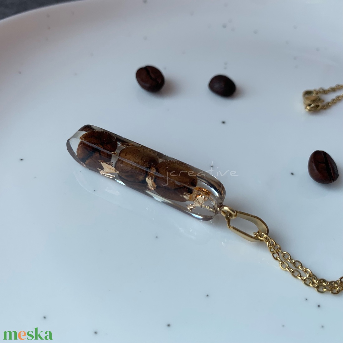 Kávészem trió epoxy medál - ékszer - nyaklánc - medálos nyaklánc - Meska.hu Kávészem trió epoxy medál - ékszer - nyaklánc - medálos nyaklánc - Meska.hu