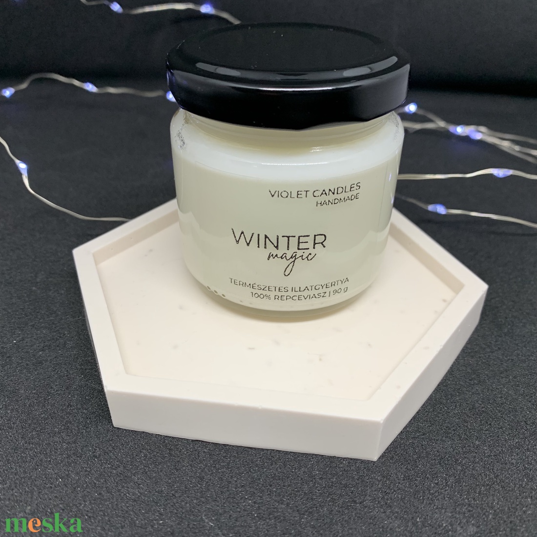 Dekorációs alátét és gyertya szett - karácsony - karácsonyi lakásdekoráció - karácsonyi illatgyertya, mécses - Meska.hu