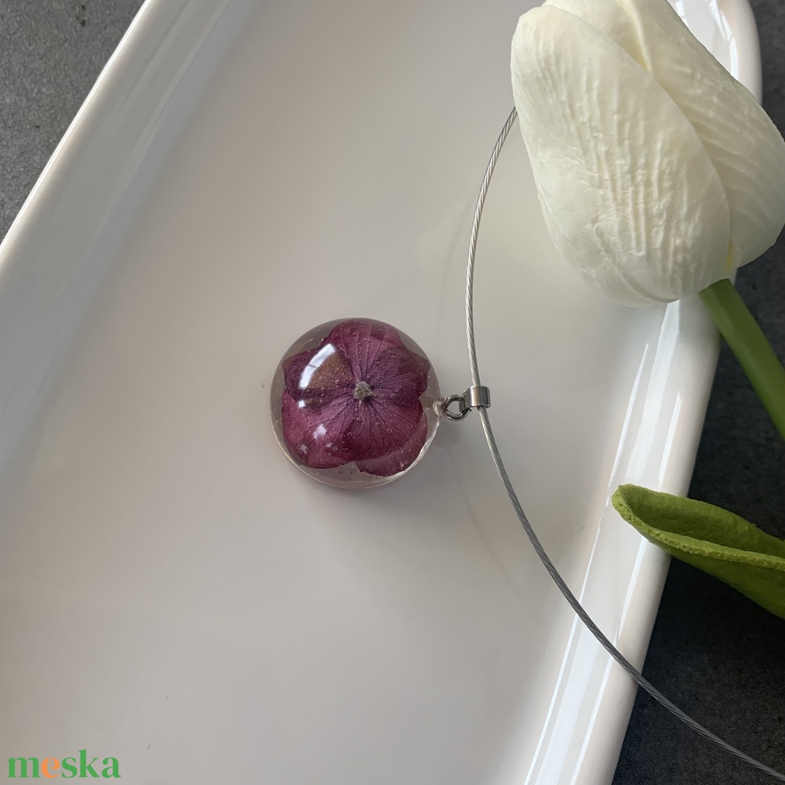 Lila hortenzia epoxy medál - ékszer - nyaklánc - medálos nyaklánc - Meska.hu Lila hortenzia epoxy medál - ékszer - nyaklánc - medálos nyaklánc - Meska.hu
