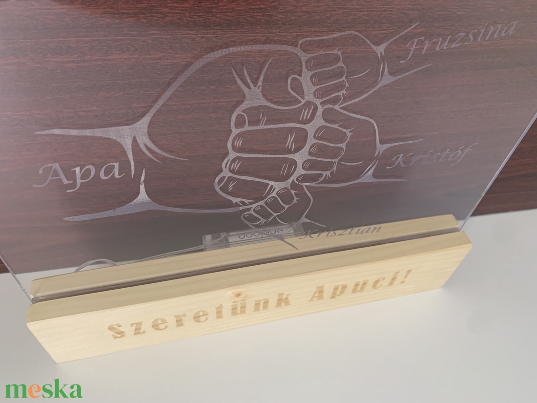 Világító LED lámpa - otthon & életmód - dekoráció - asztal és polc dekoráció - asztaldísz - Meska.hu