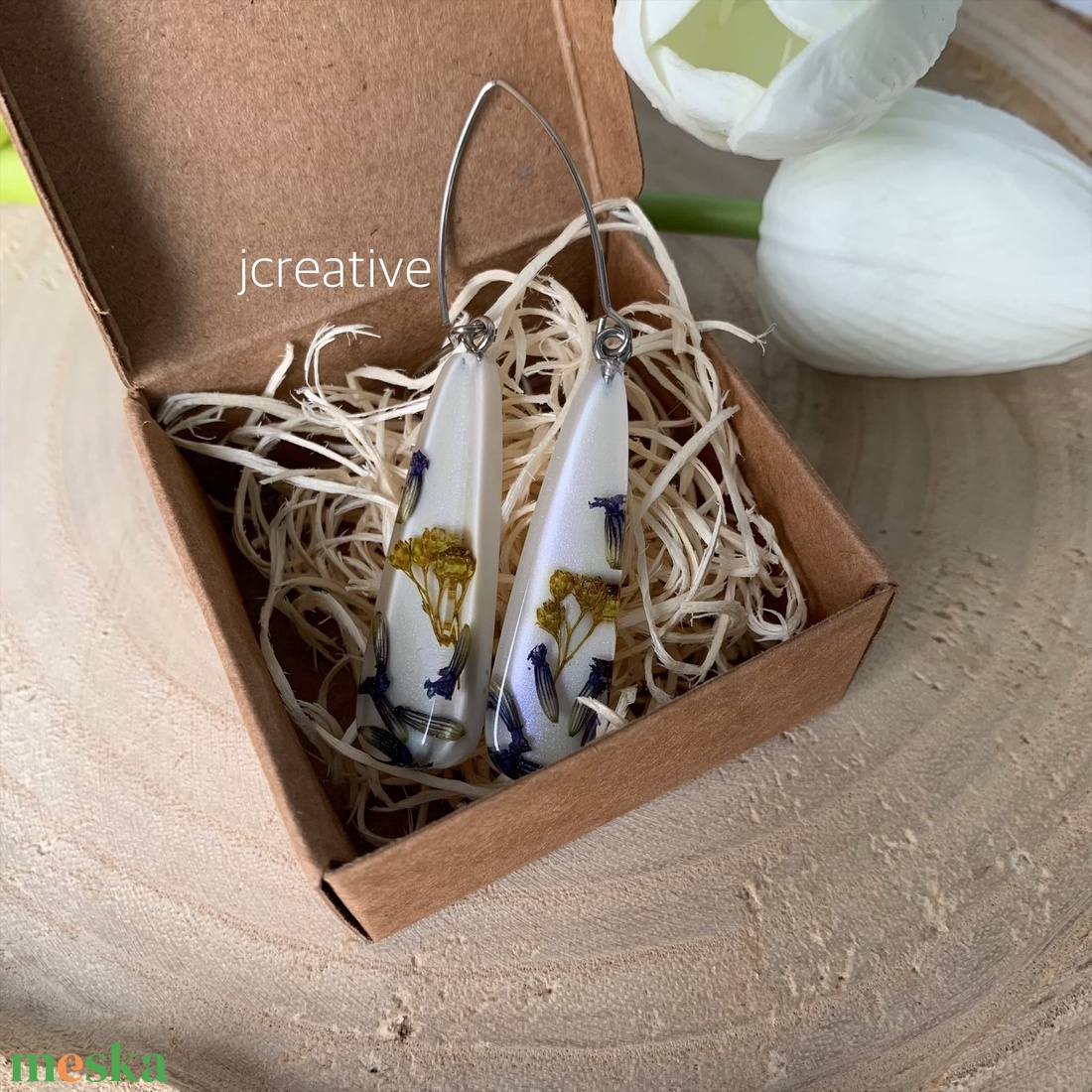 Harmónia csepp fülbevaló - ékszer - fülbevaló - lógó fülbevaló - Meska.hu