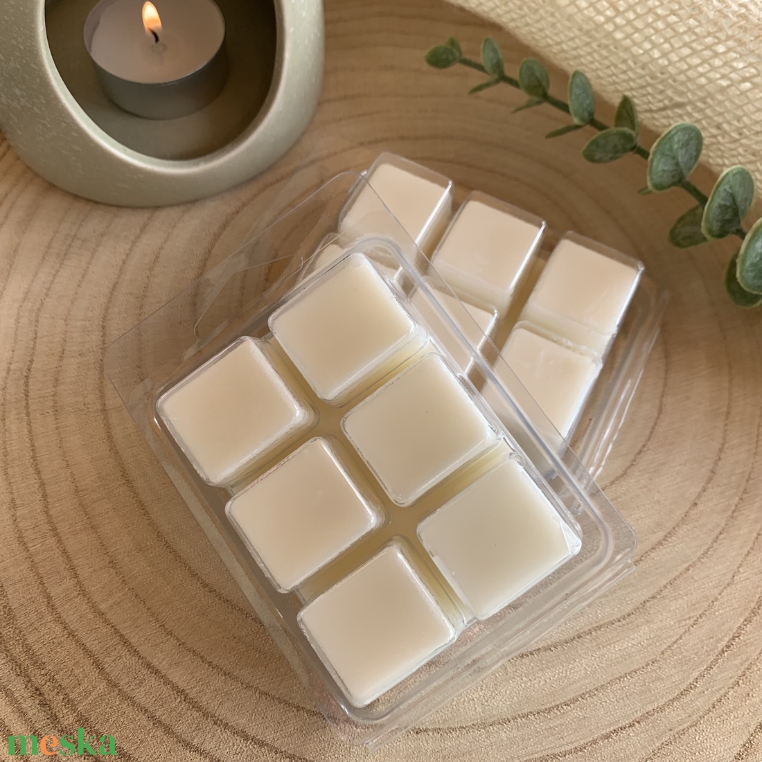 Kézműves illatviasz tömb - zöld tea illattal - otthon & életmód - gyertya, illat, aroma - gyertya - Meska.hu