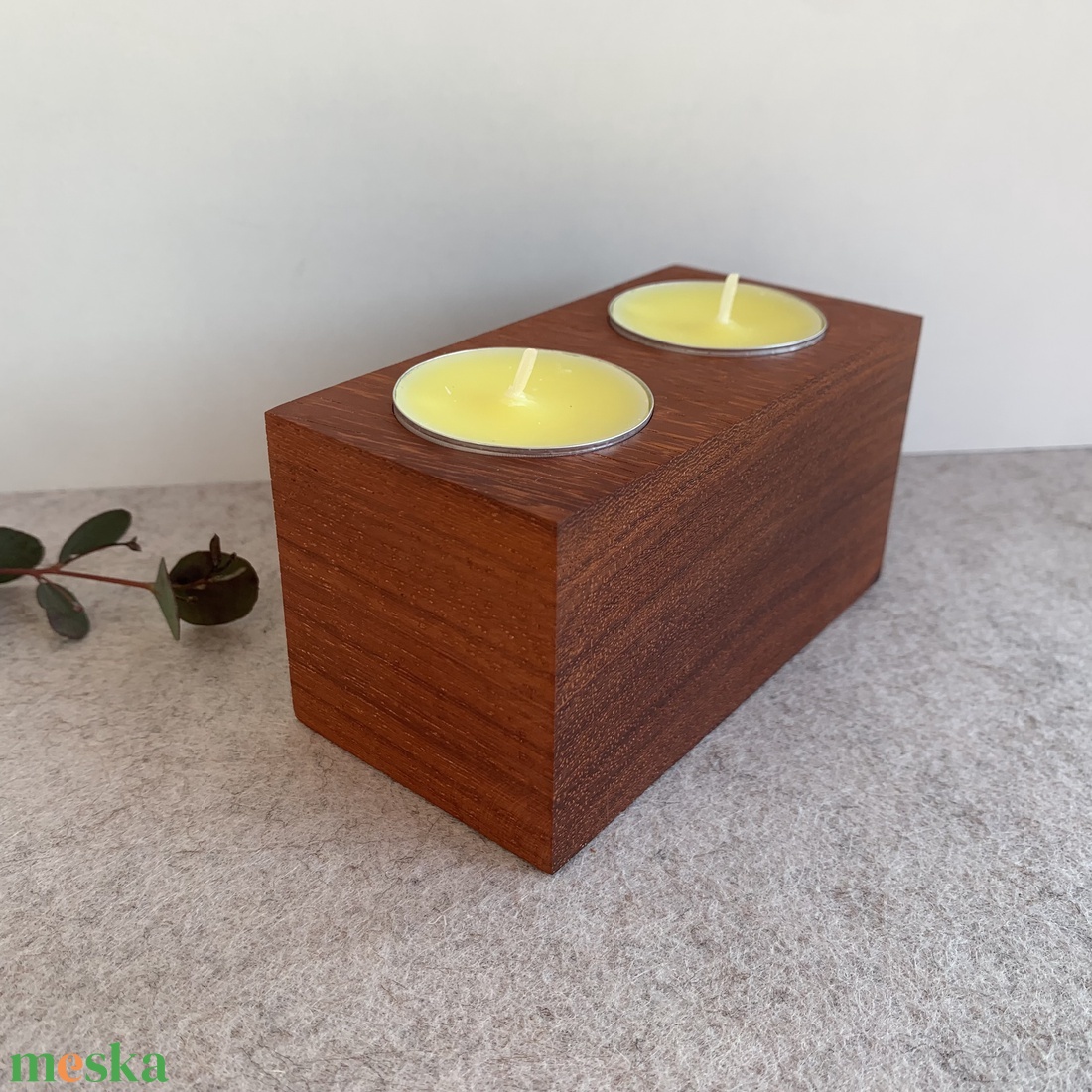 Paduk Duo � kézműves fa mécsestartó - otthon & életmód - dekoráció - asztal és polc dekoráció - asztaldísz - Meska.hu