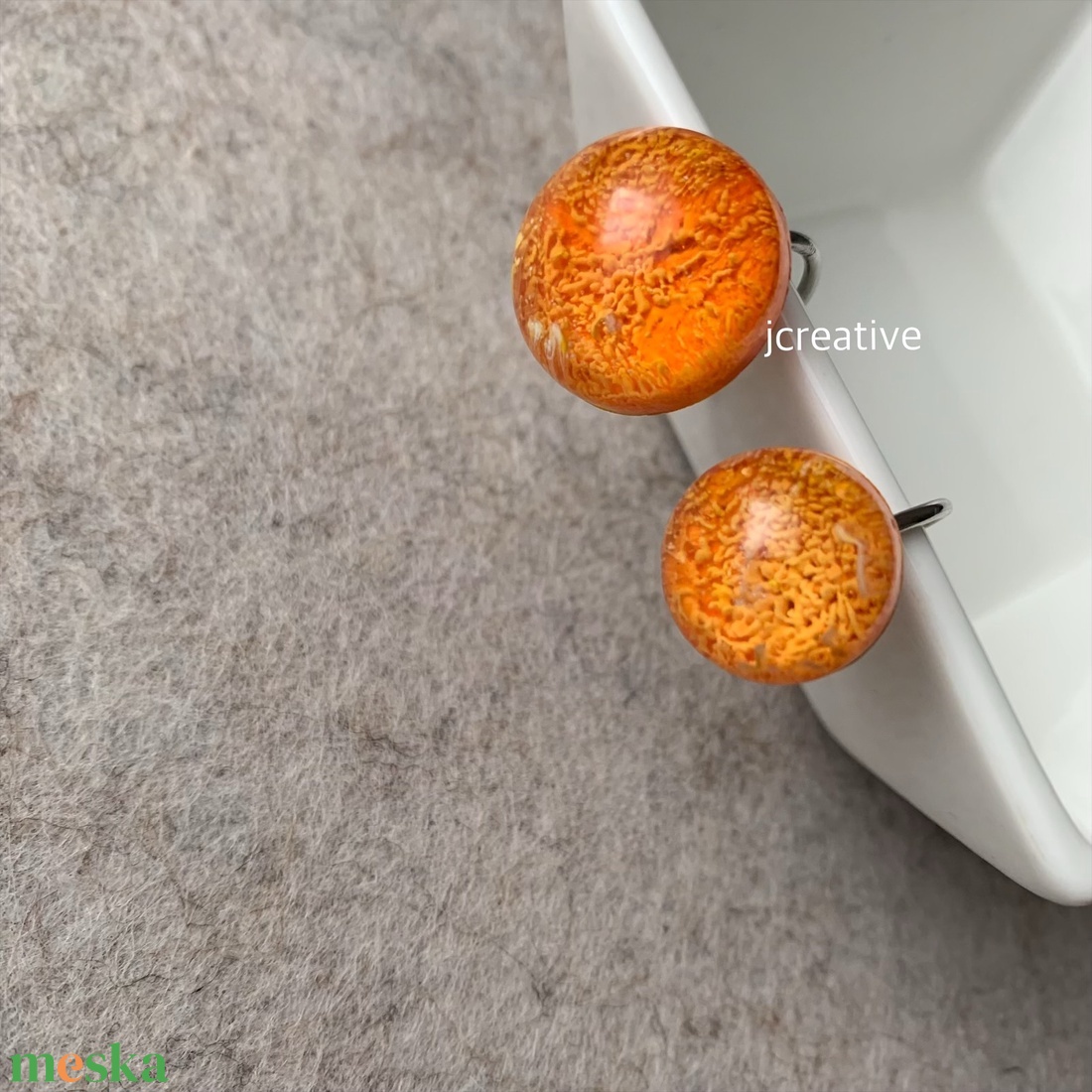 Napsárga epoxy gyanta gyűrű pár - ékszer - gyűrű - statement gyűrű - Meska.hu