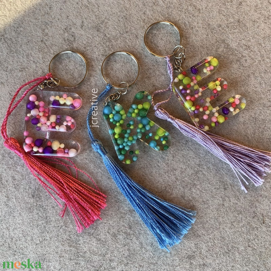 Színes cukorka hatású betű kulcstartók - táska & tok - kulcstartó & táskadísz - kulcstartó - Meska.hu