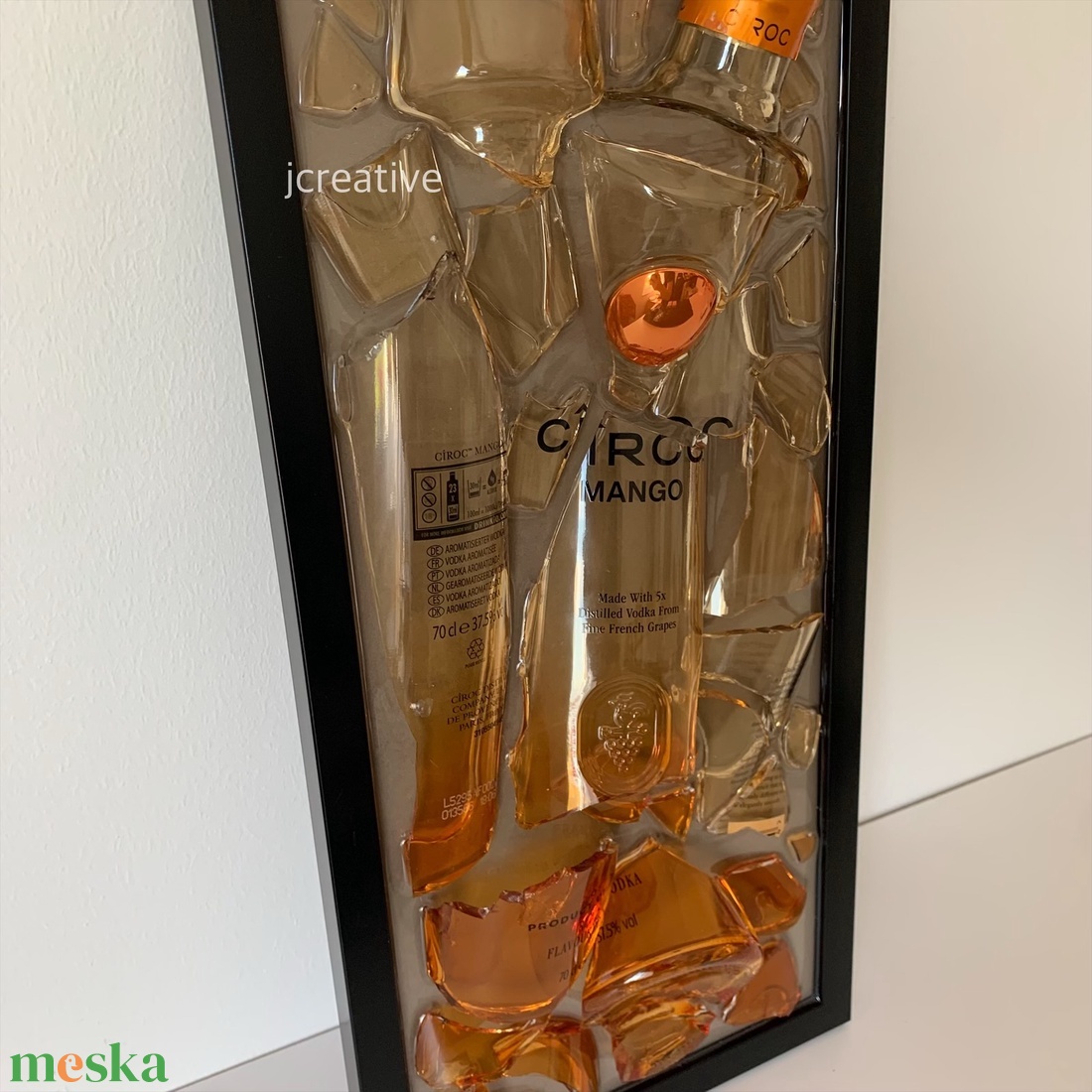 Egyedi epoxy falikép tört üvegből � CÎROC Mango design - otthon & életmód - dekoráció - fali és függő dekoráció - falra akasztható dekor - Meska.hu