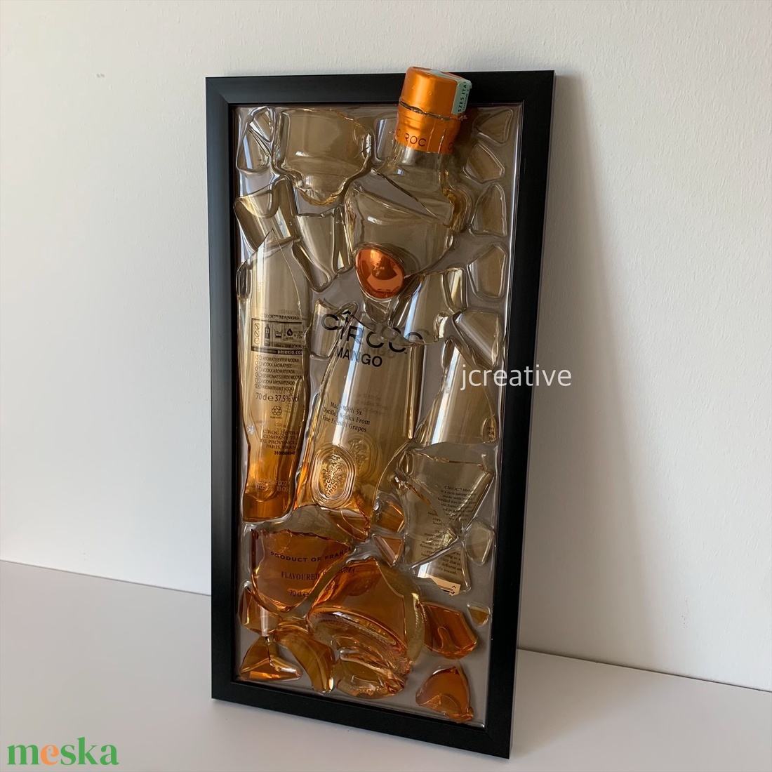 Egyedi epoxy falikép tört üvegből � CÎROC Mango design - otthon & életmód - dekoráció - fali és függő dekoráció - falra akasztható dekor - Meska.hu