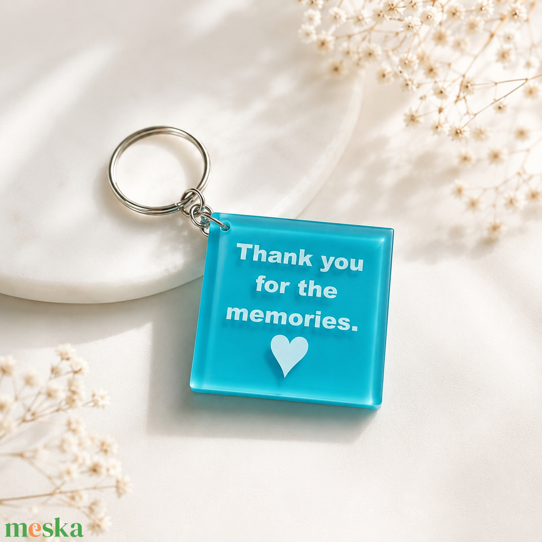 �Thank you for the memories türkiz kulcstartó � Köszönöm az emlékeket egyedi ajándék - táska & tok - kulcstartó & táskadísz - kulcstartó - Meska.hu