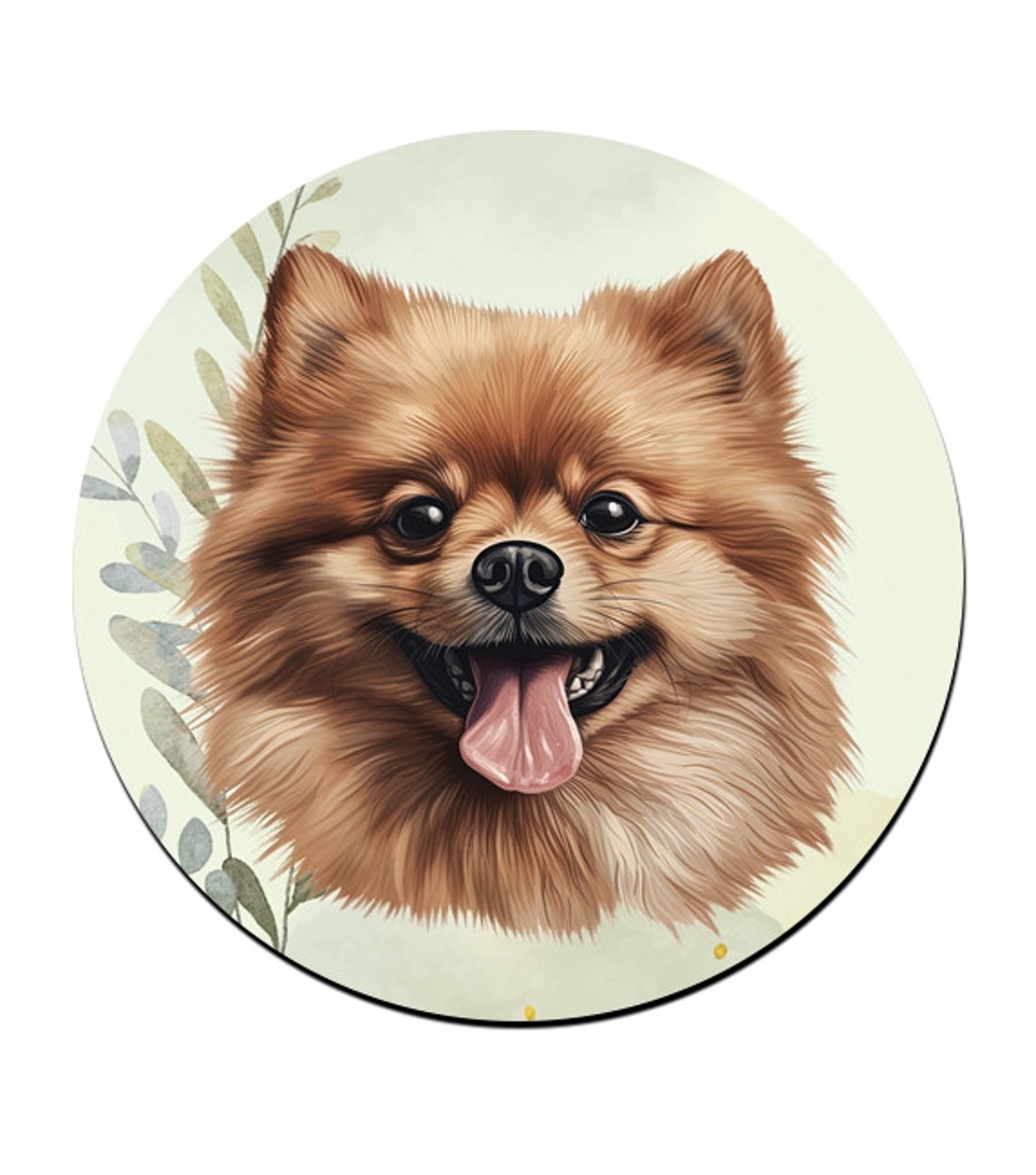 Barna pomerániai törpe spicc portré mintás bögre alátét -  - Meska.hu