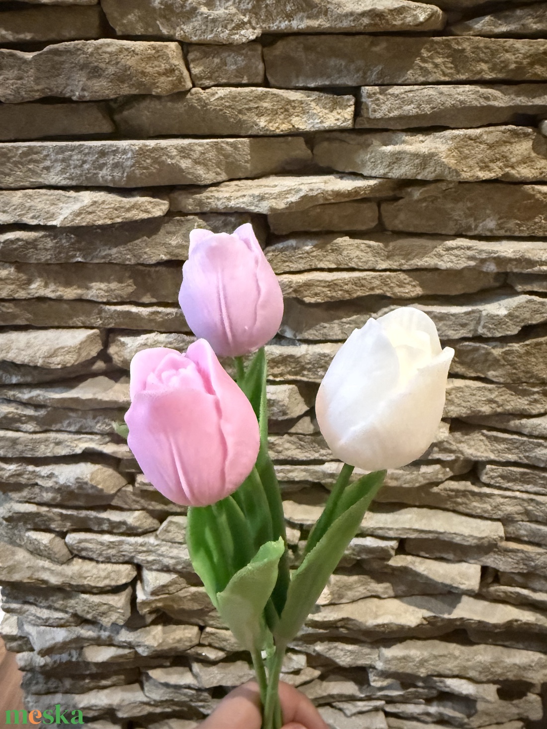 Szálas szójaviasz tulipán - otthon & életmód - virágdekoráció - virágok - szálas virág - Meska.hu