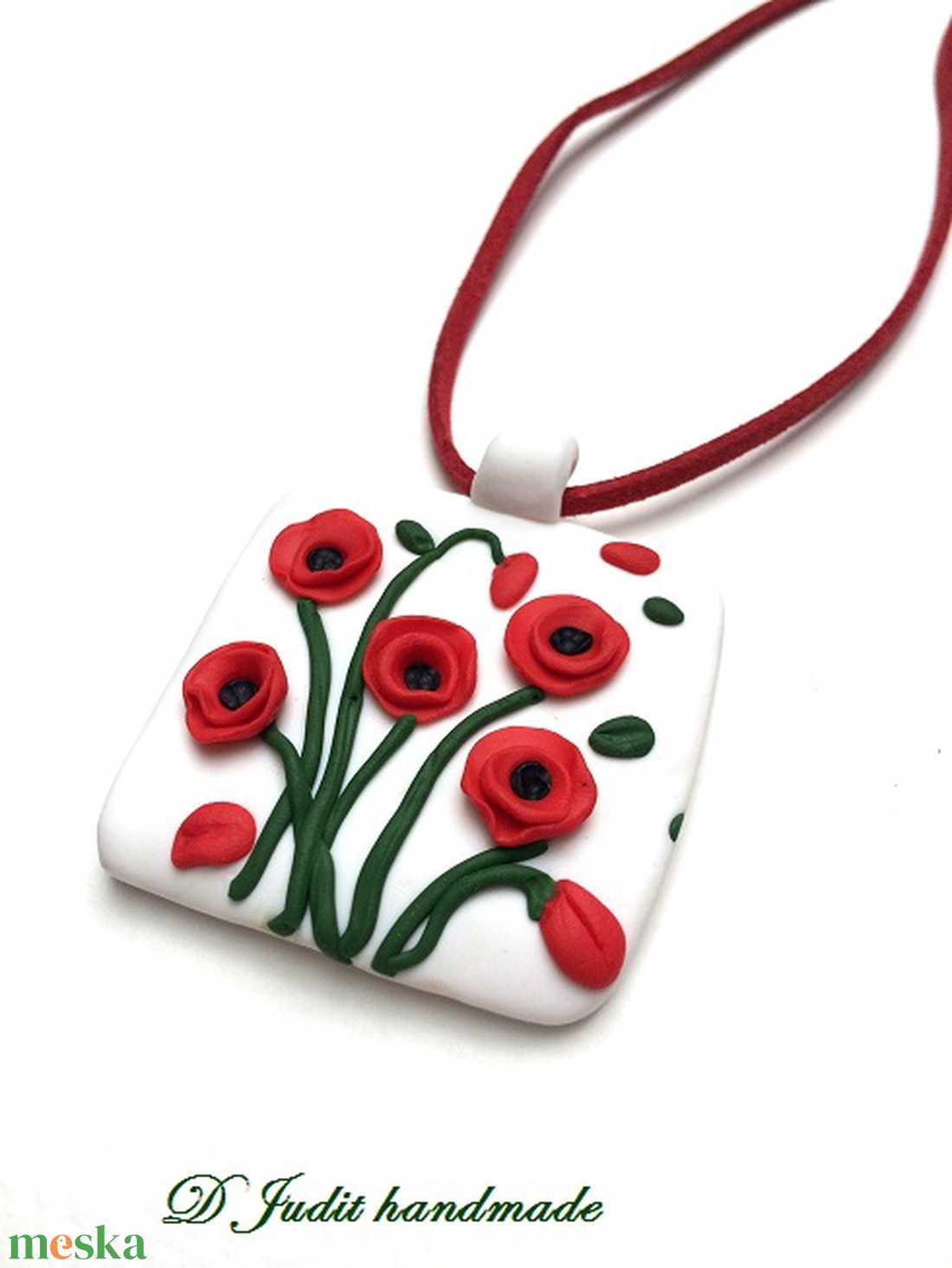 Pipacsok - ékszer - nyaklánc - medálos nyaklánc - Meska.hu