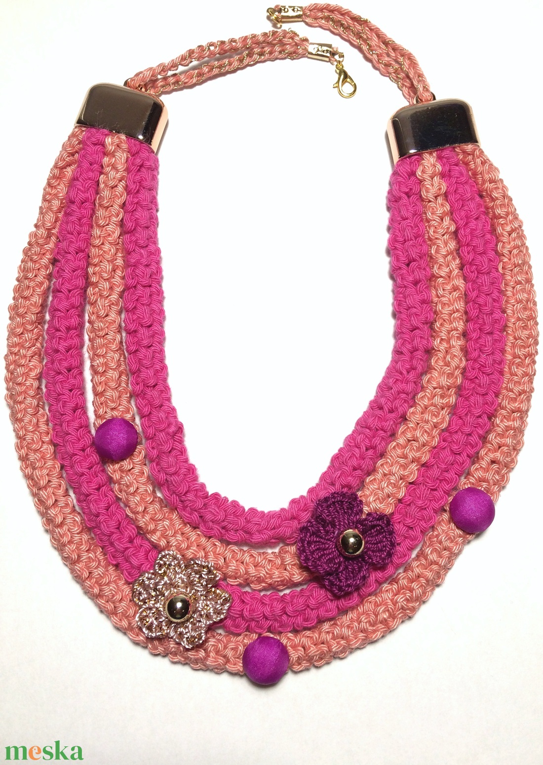 Pink-korall - ékszer - nyaklánc - statement nyaklánc - Meska.hu Pink-korall - ékszer - nyaklánc - statement nyaklánc - Meska.hu