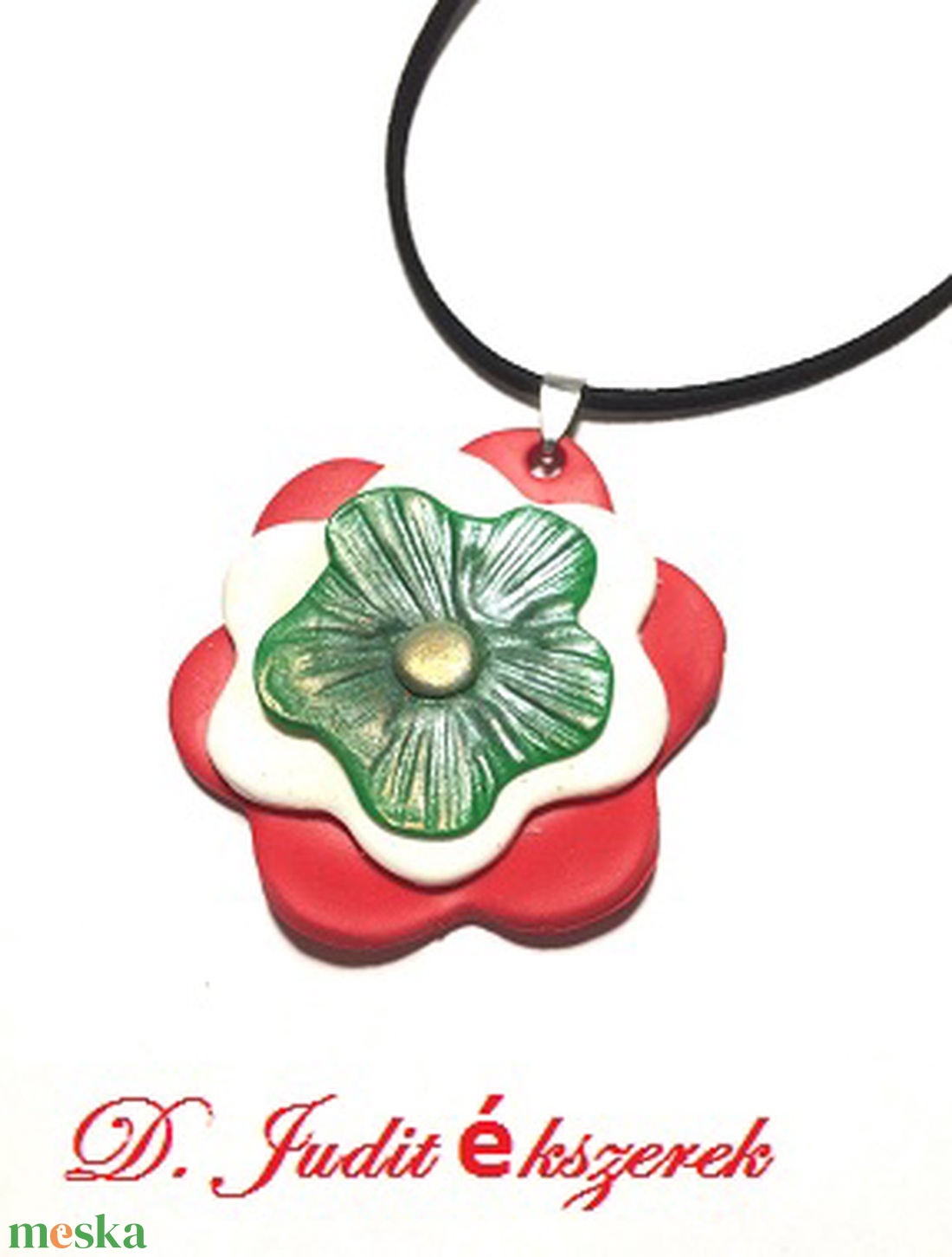 Nemzeti színű  medálos nyaklánc - ékszer - nyaklánc - medálos nyaklánc - Meska.hu