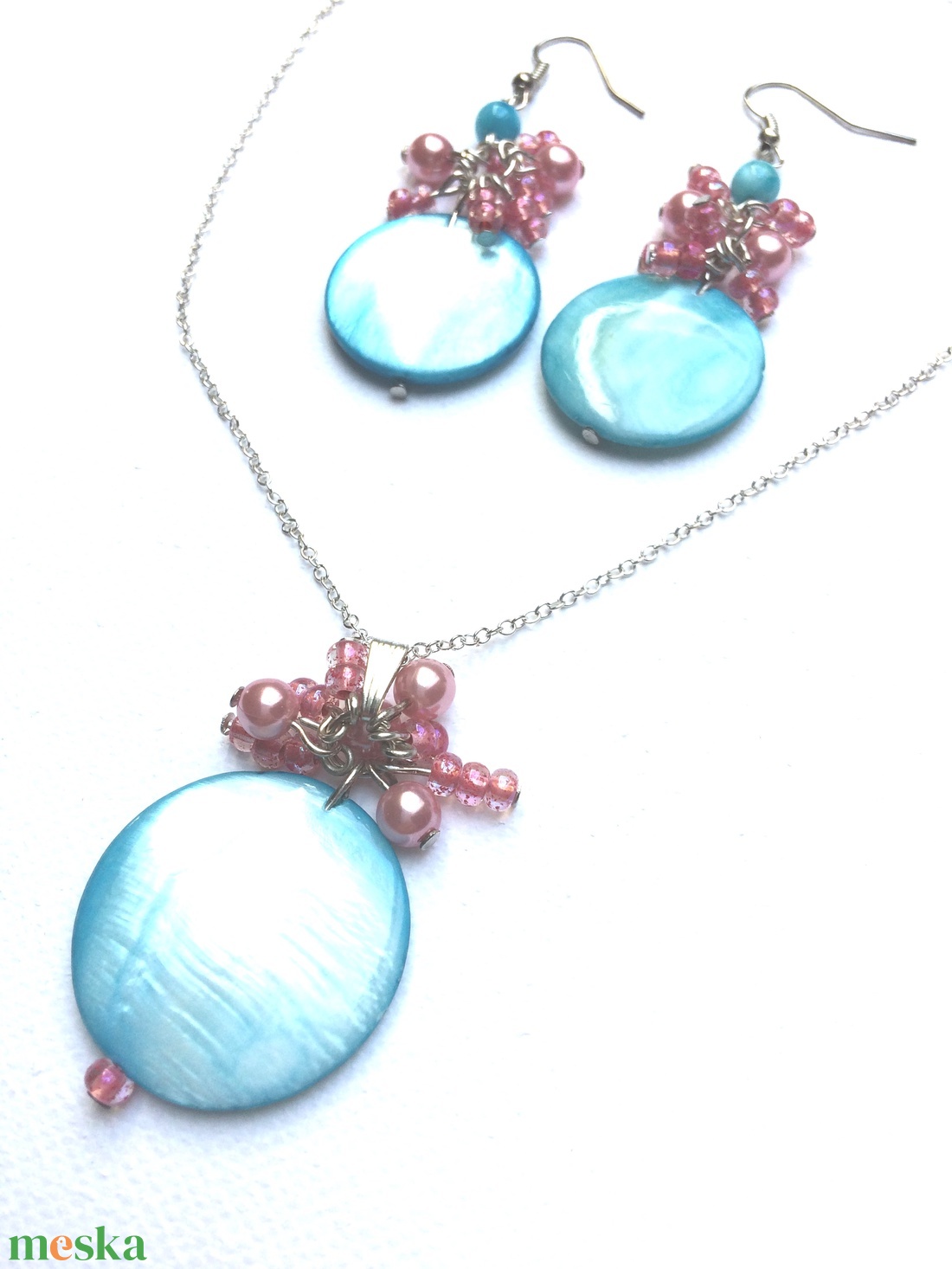 Kék gyöngyös szett - ékszer - ékszerszett - Meska.hu Kék gyöngyös szett - ékszer - ékszerszett - Meska.hu