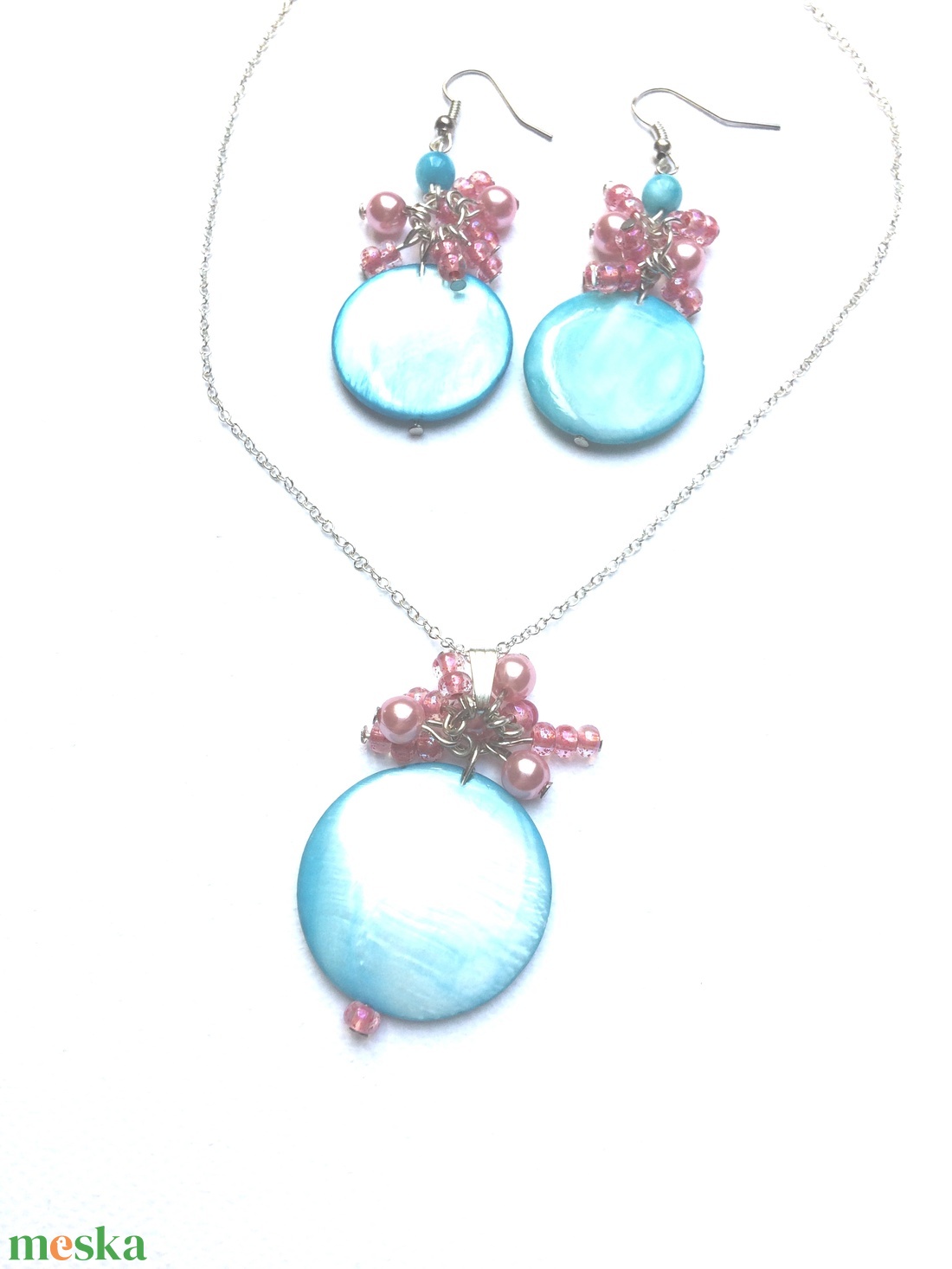 Kék gyöngyös szett - ékszer - ékszerszett - Meska.hu Kék gyöngyös szett - ékszer - ékszerszett - Meska.hu