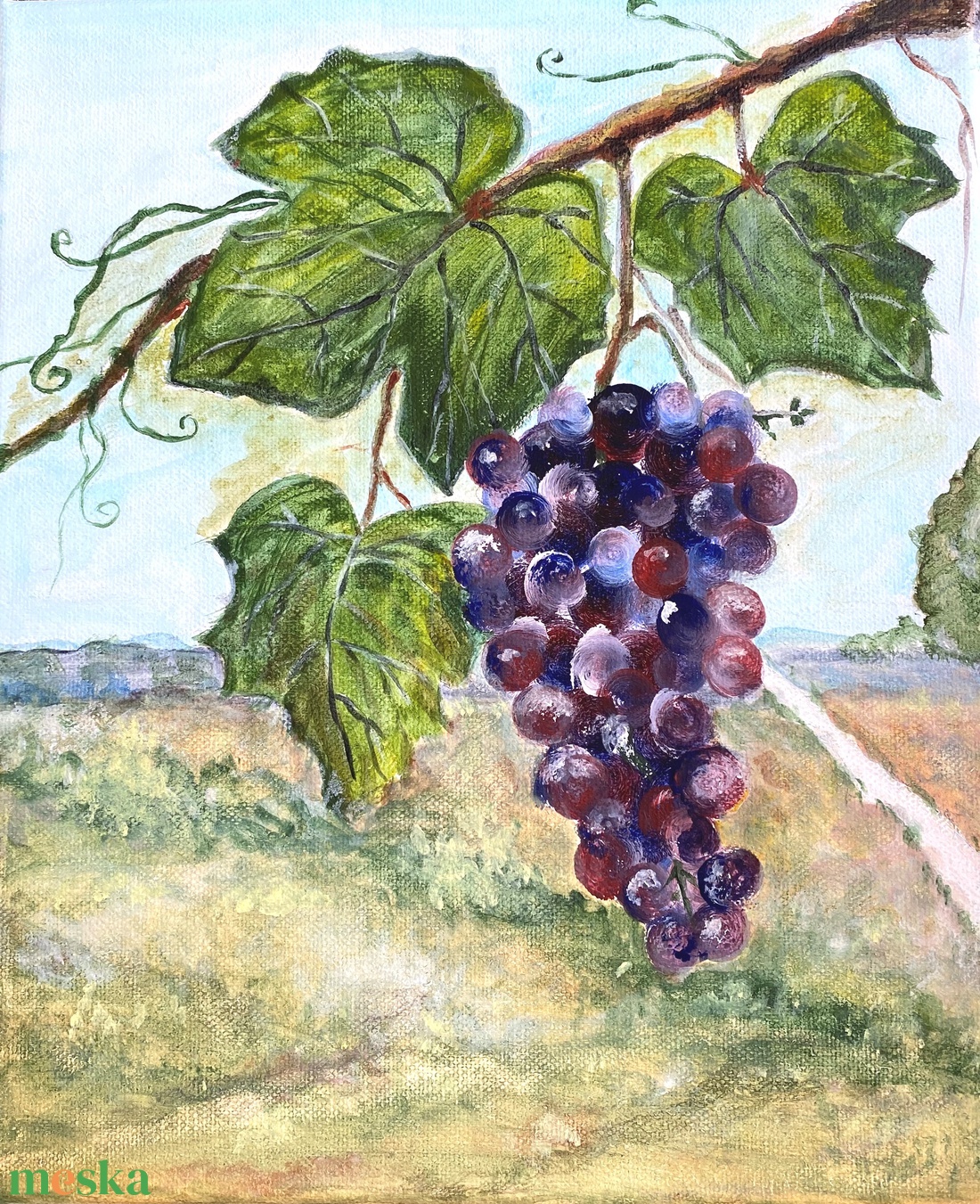 Szőlőskertben - művészet - festmény - akril - Meska.hu Szőlőskertben - művészet - festmény - akril - Meska.hu