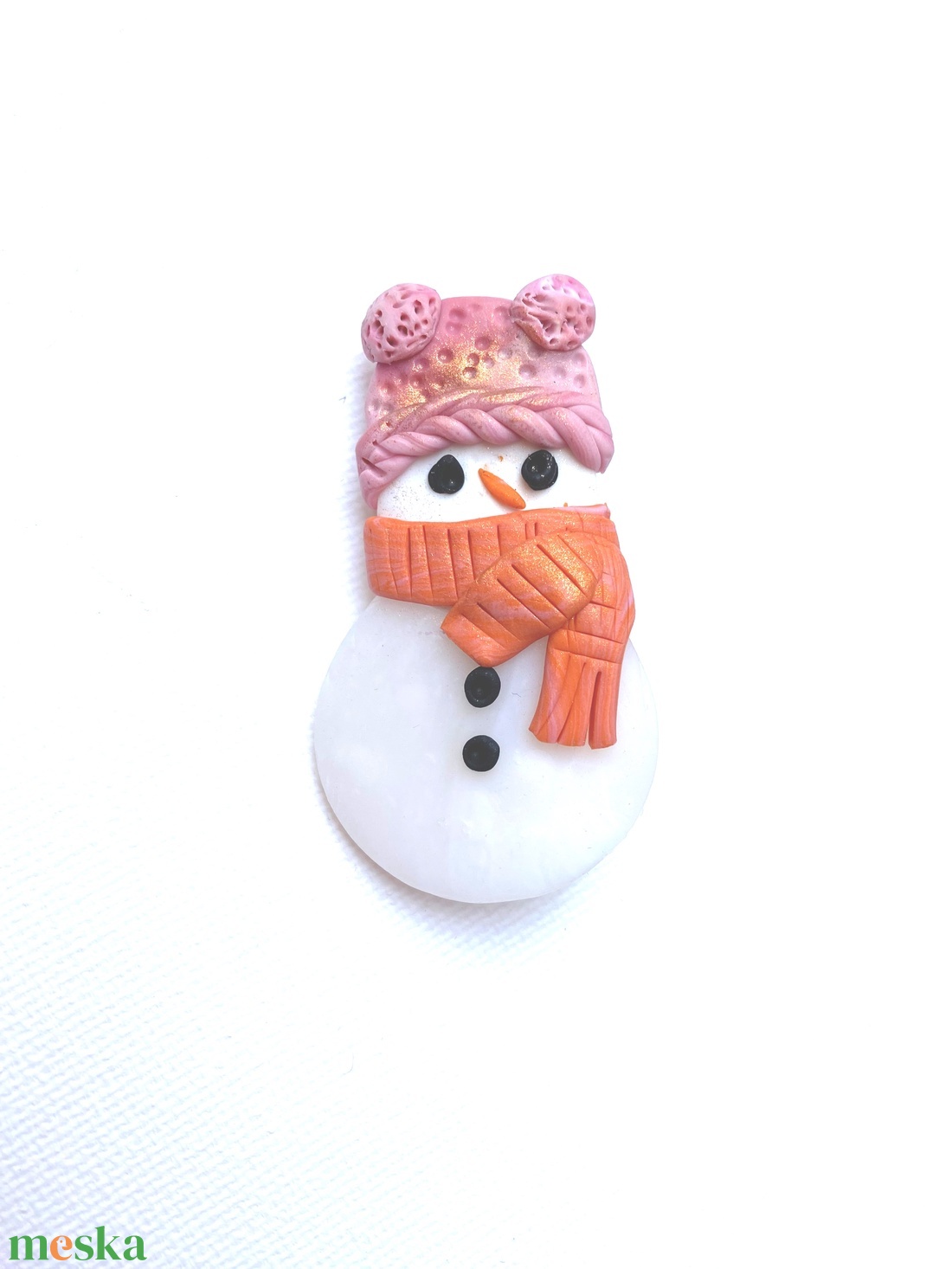 Hóember kitűző - ékszer - kitűző és bross - Meska.hu