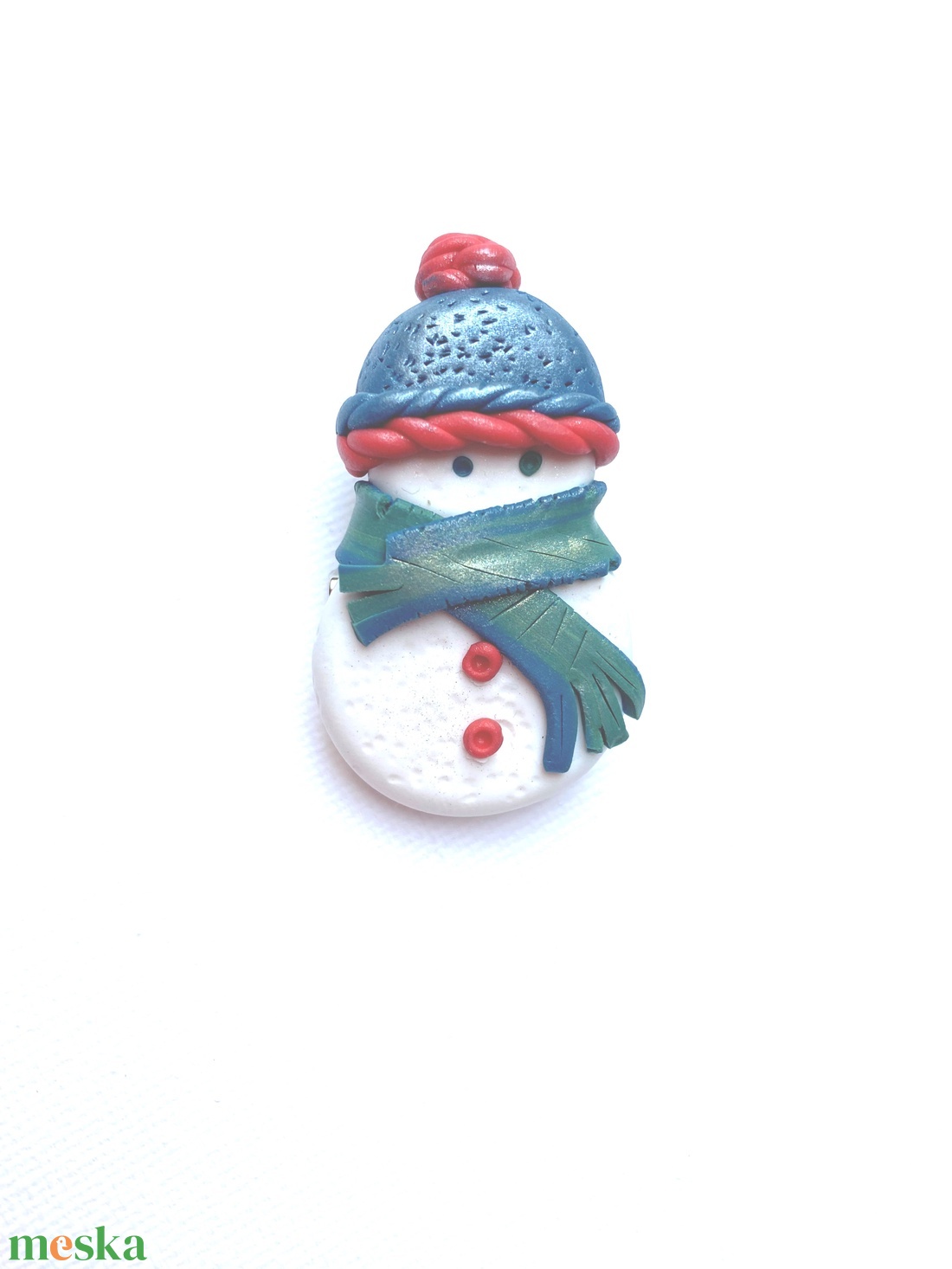 Hóember kitűző 4. - ékszer - kitűző és bross - Meska.hu