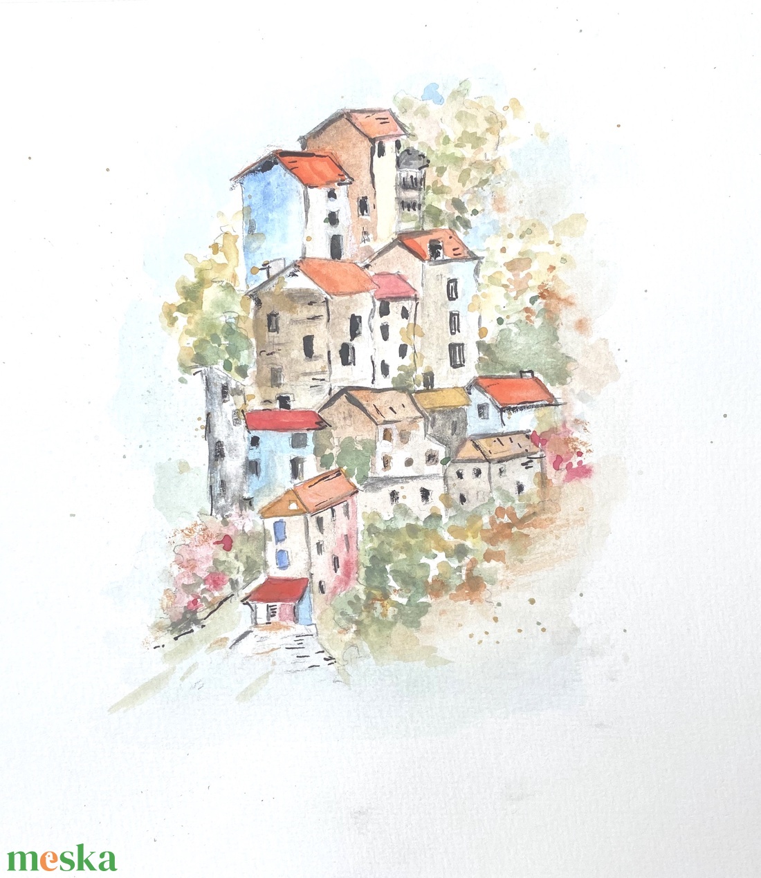 Cinque Terre emlék - művészet - festmény - akvarell - Meska.hu Cinque Terre emlék - művészet - festmény - akvarell - Meska.hu
