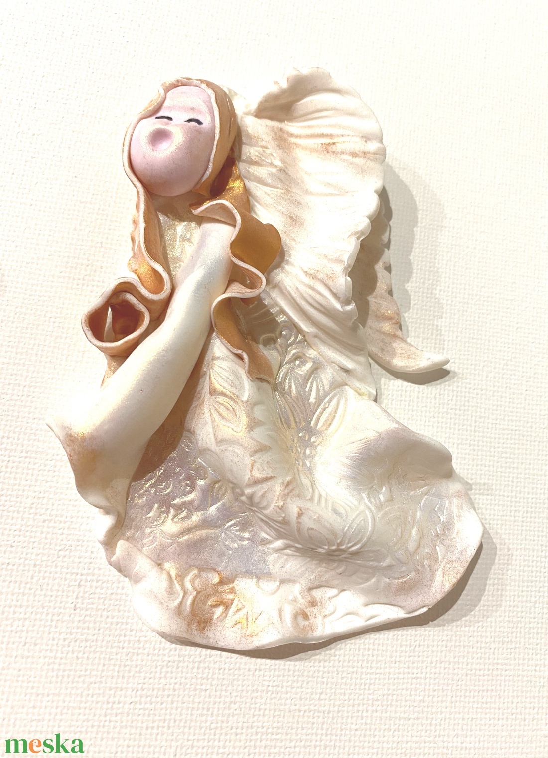 Angyalka 1. - karácsony - karácsonyi lakásdekoráció - karácsonyfadíszek - Meska.hu