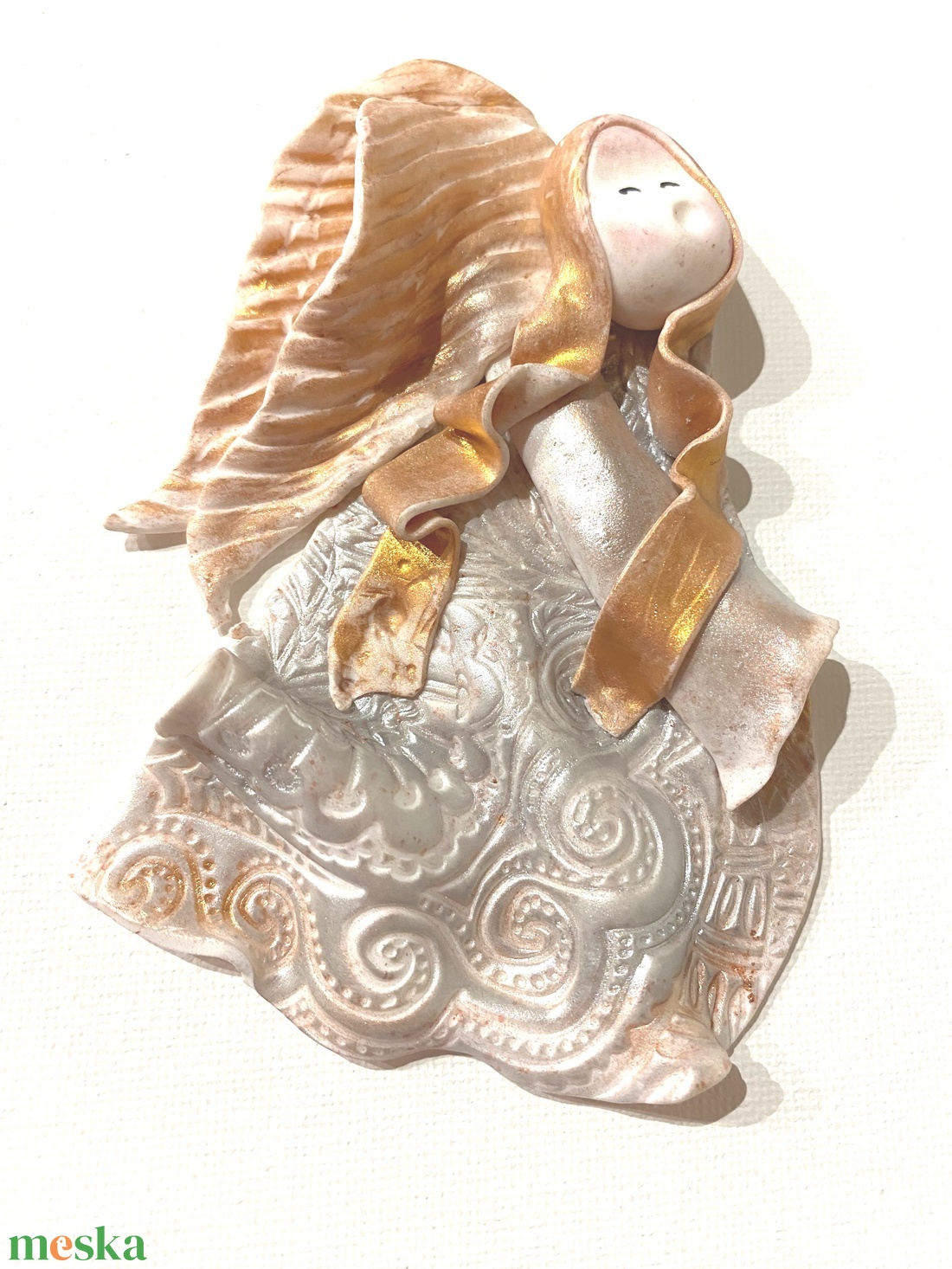 Angyalka 2. - karácsony - karácsonyi lakásdekoráció - karácsonyfadíszek - Meska.hu