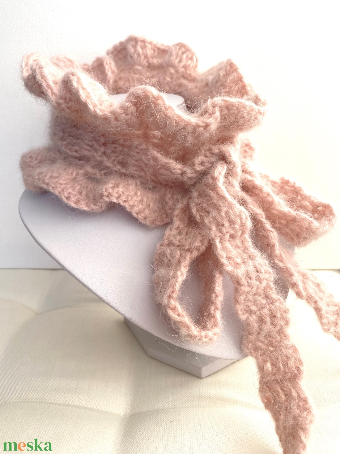 Elegáns fodros sál - ruha & divat - sál, sapka, kendő - sál - Meska.hu