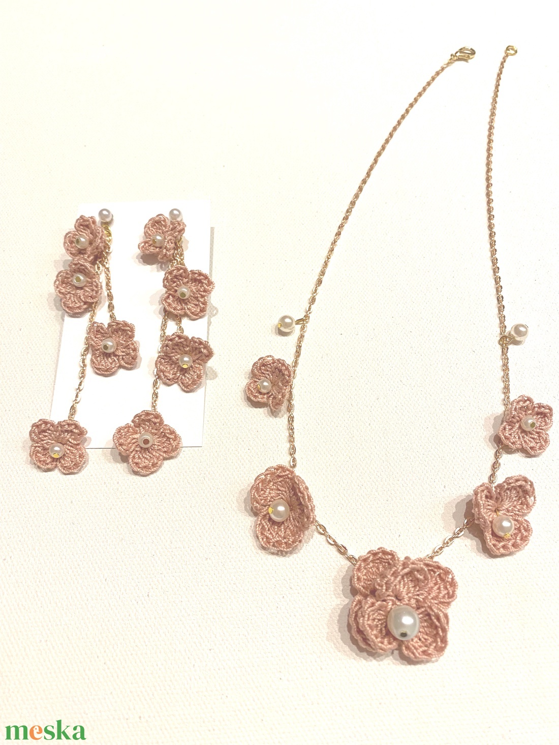 Virágos szett - ékszer - ékszerszett - Meska.hu