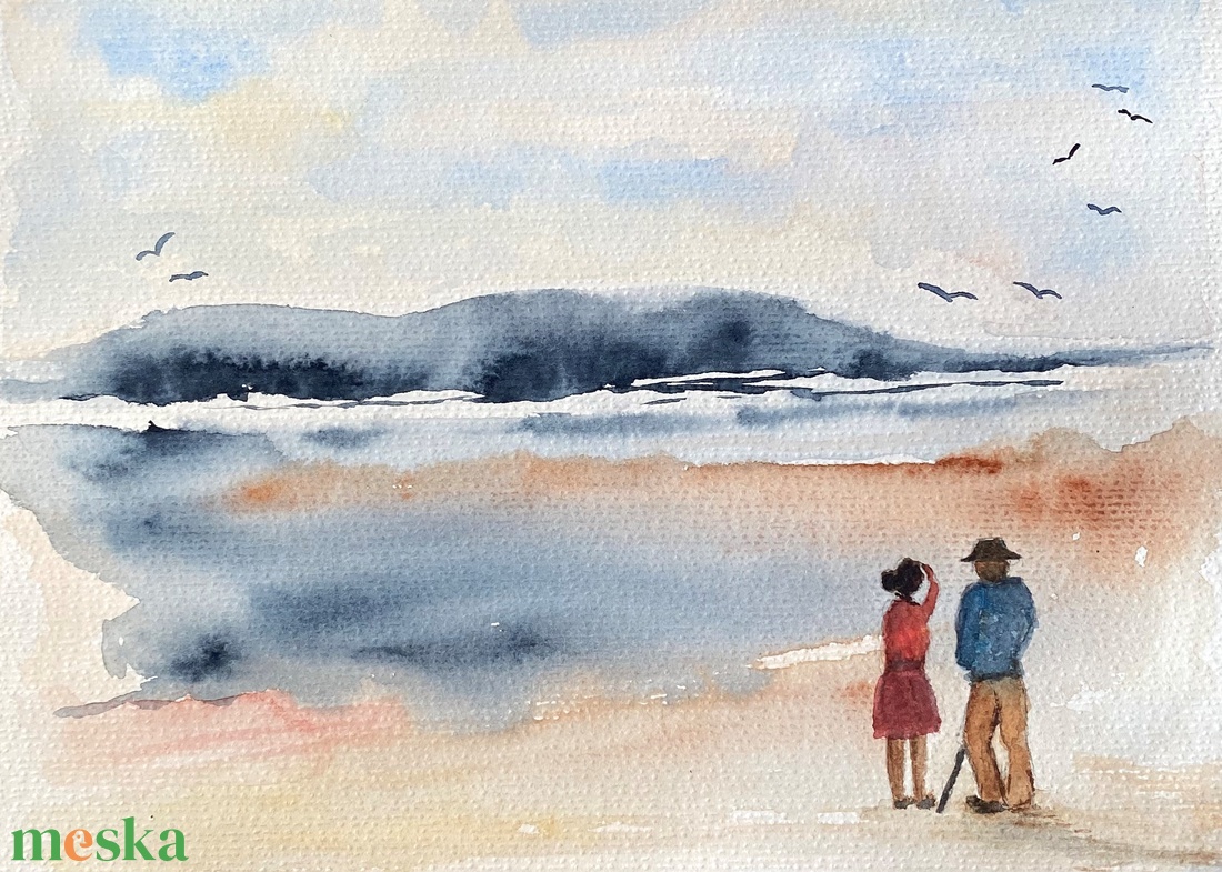 Szemlélődés - művészet - festmény - akvarell - Meska.hu