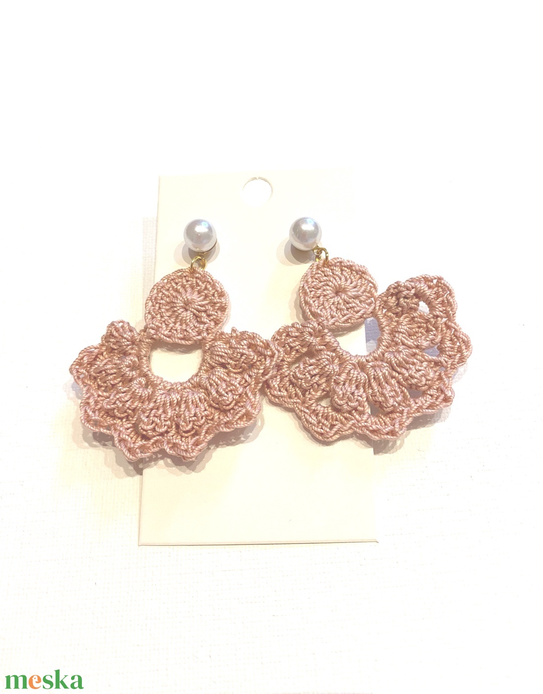 Csipke fülbevaló - ékszer - fülbevaló - lógó fülbevaló - Meska.hu