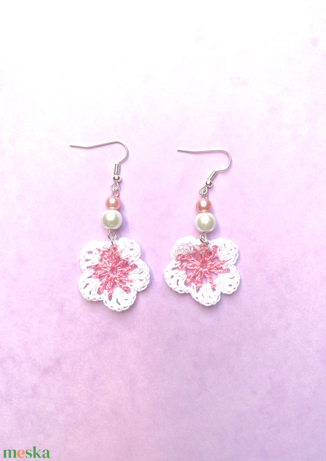 Cseresznyevirág - ékszer - fülbevaló - lógó fülbevaló - Meska.hu