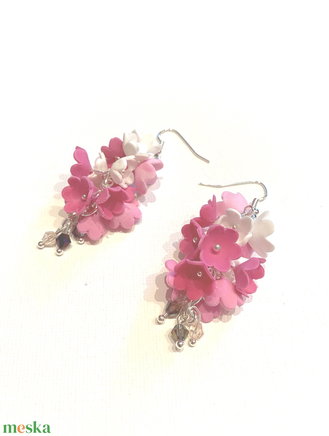 Virágfürt - ékszer - fülbevaló - lógó fülbevaló - Meska.hu