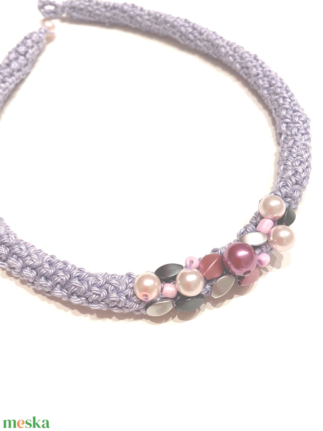 Lilaakác - ékszer - nyaklánc - gyöngyös nyaklánc - Meska.hu