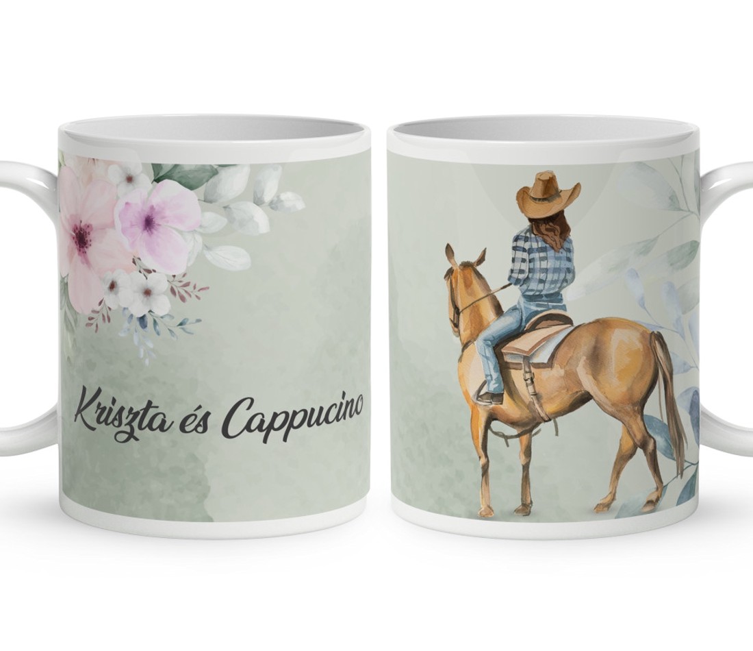 Kérd a neveddel - Gyönyörű lovam mintás bögre - otthon & életmód - konyhafelszerelés, tálalás - tálalás - bögre & csésze - Meska.hu